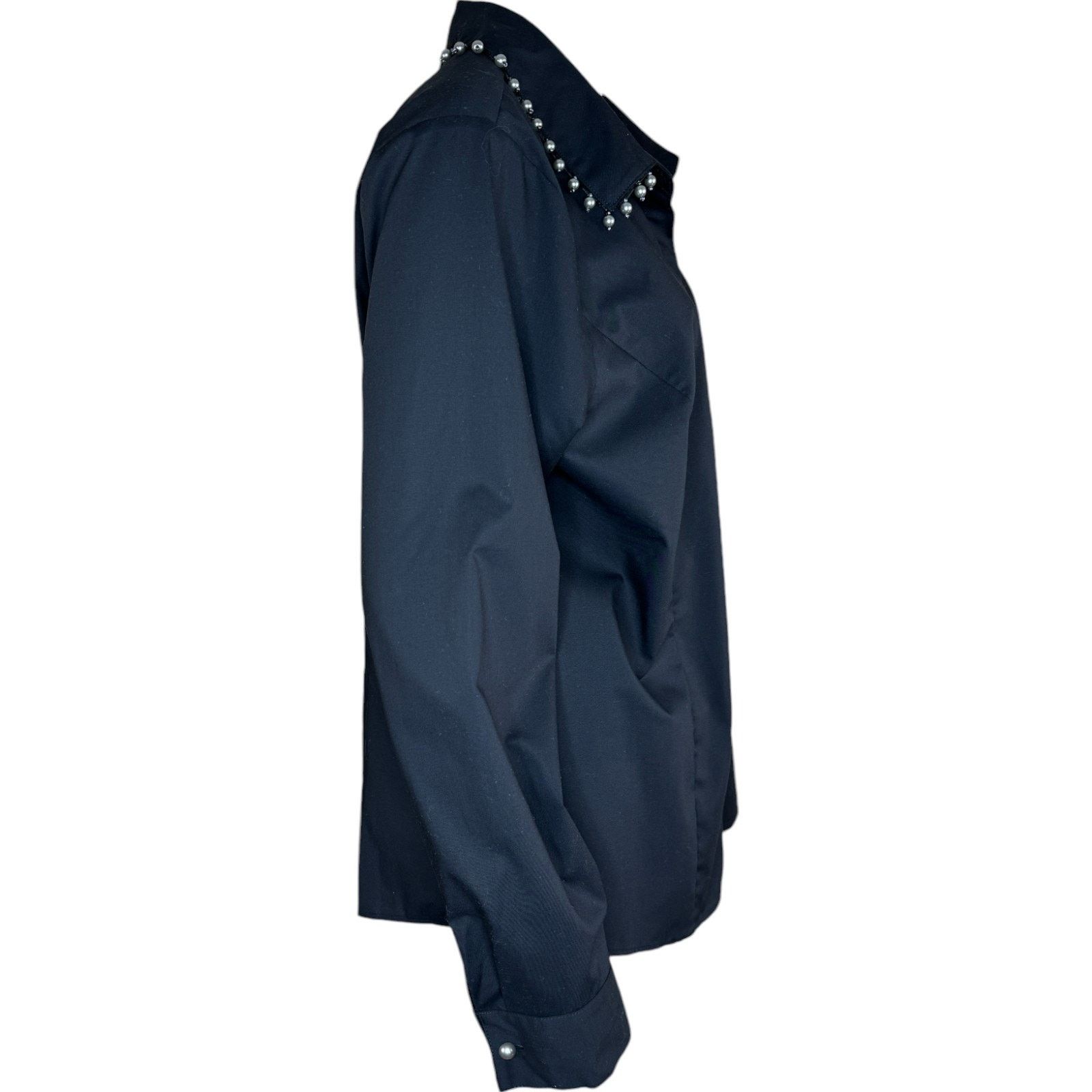 Other BEAUTIFUL by Lawrence Zarian Hidden Placket Poplin Shirt Size L / US 10 / IT 46 - 8 Thumbnail