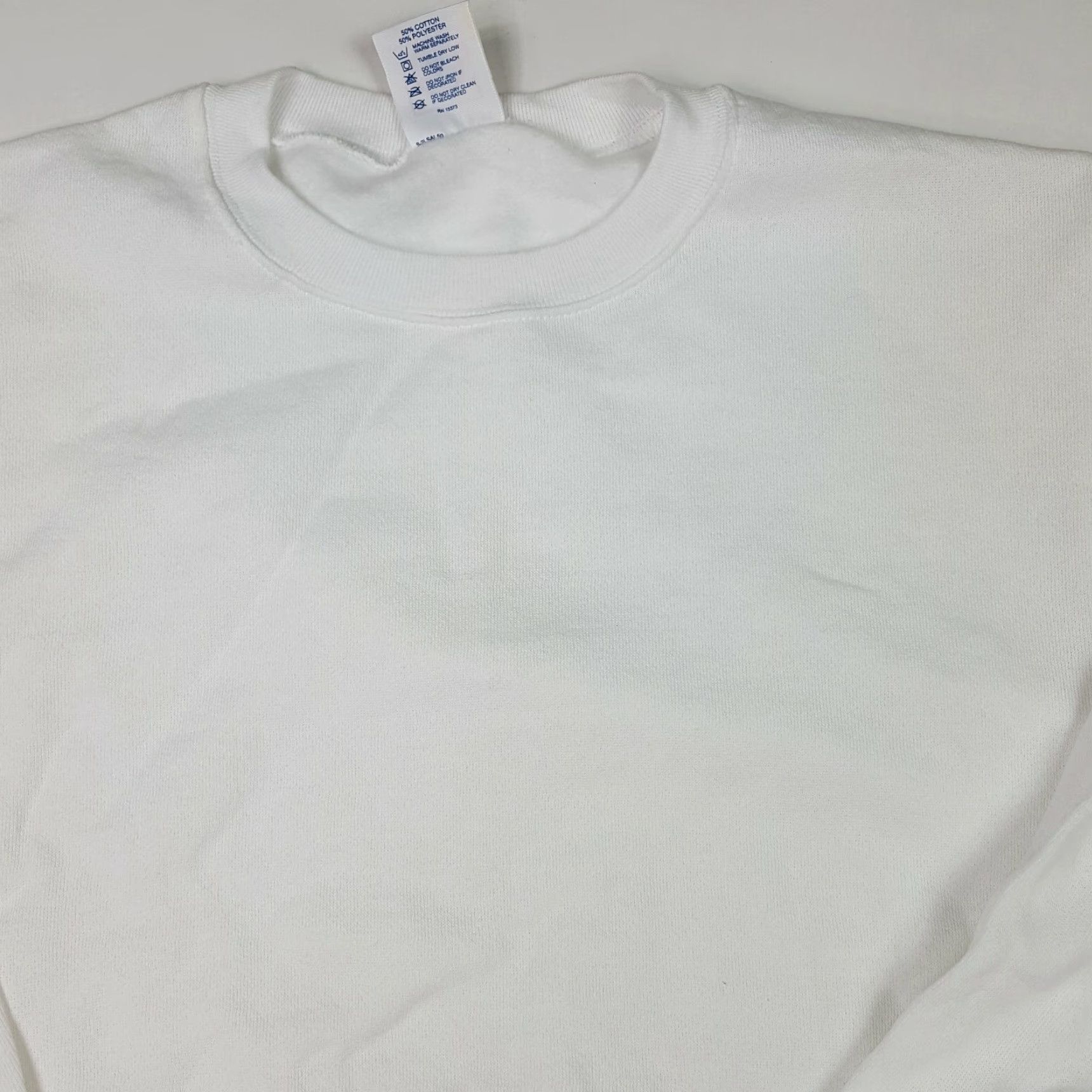 Delta VINTAGE Delta Sweatshirt Crewneck White Men's M Raglan Pullover Band Graphic Print 90s Y2K College Sports School Retro Cotton Blend All Seasons Size US M / EU 48-50 / 2 - 2 Thumbnail