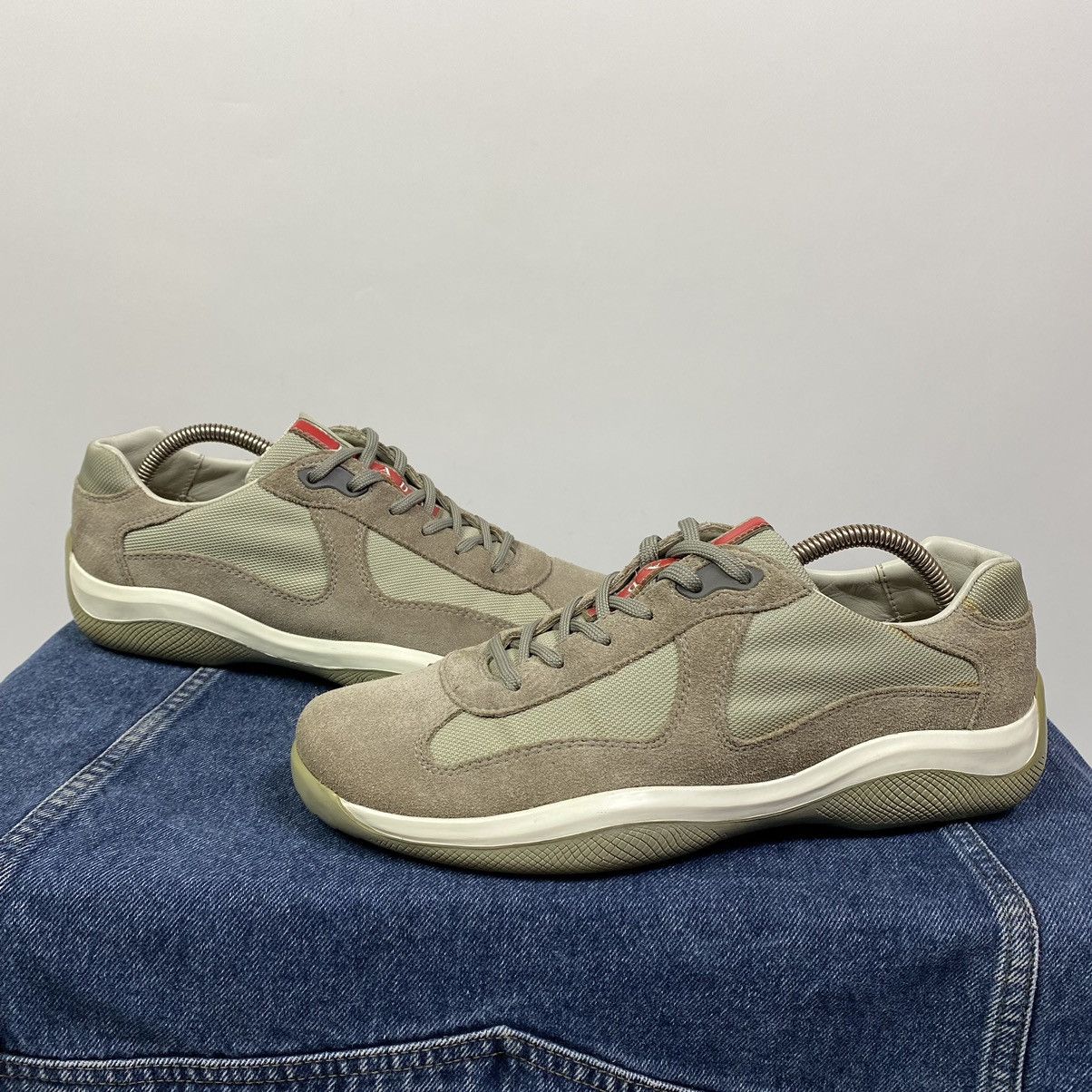 image of Prada Americas Cup Suede Sneakers in Mix, Men's (Size 7)