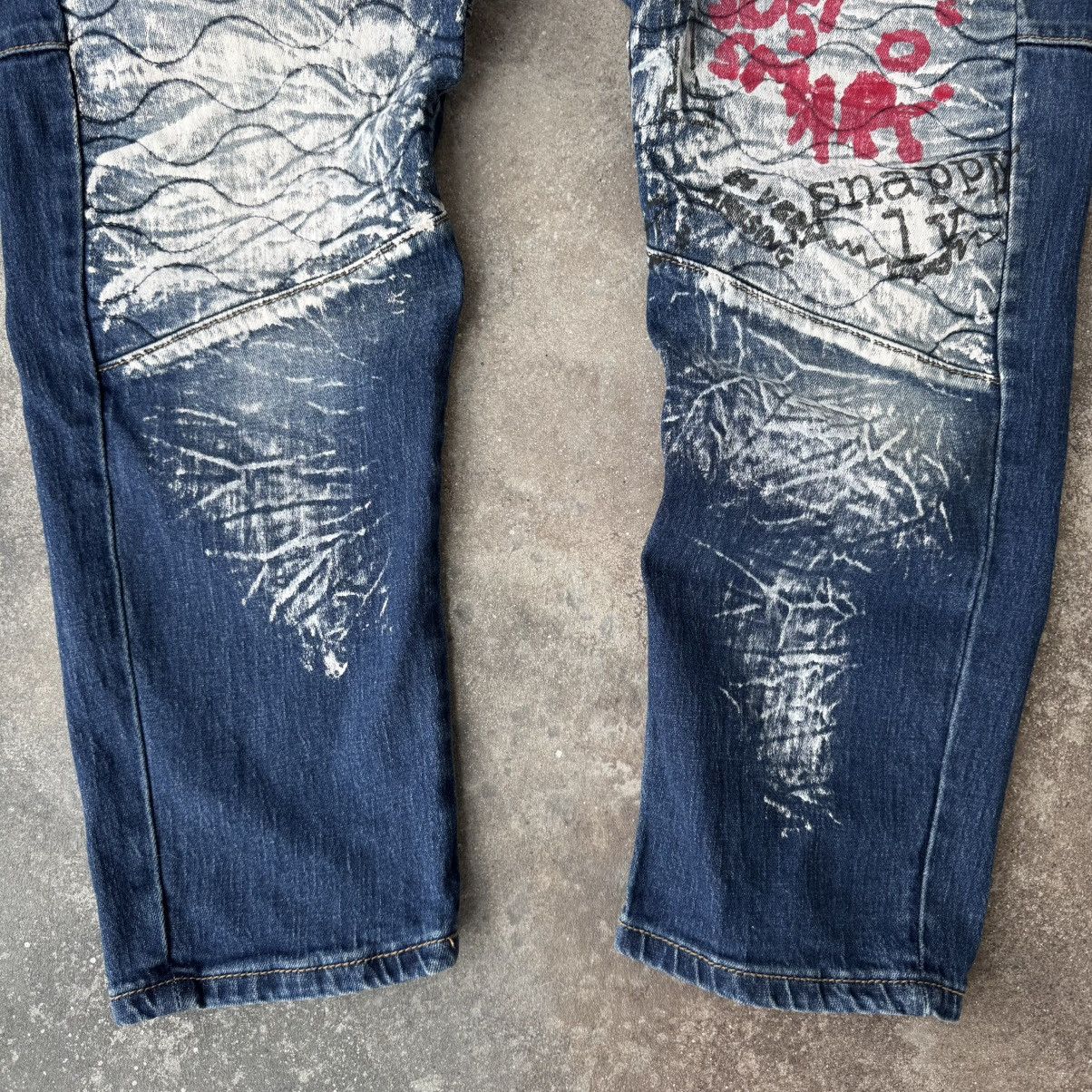 Hysteric Glamour × Japanese Brand × Vintage Vintage Painted Patchwork Washed Distressed Y2K Jeans Size US 32 / EU 48 - 7 Thumbnail