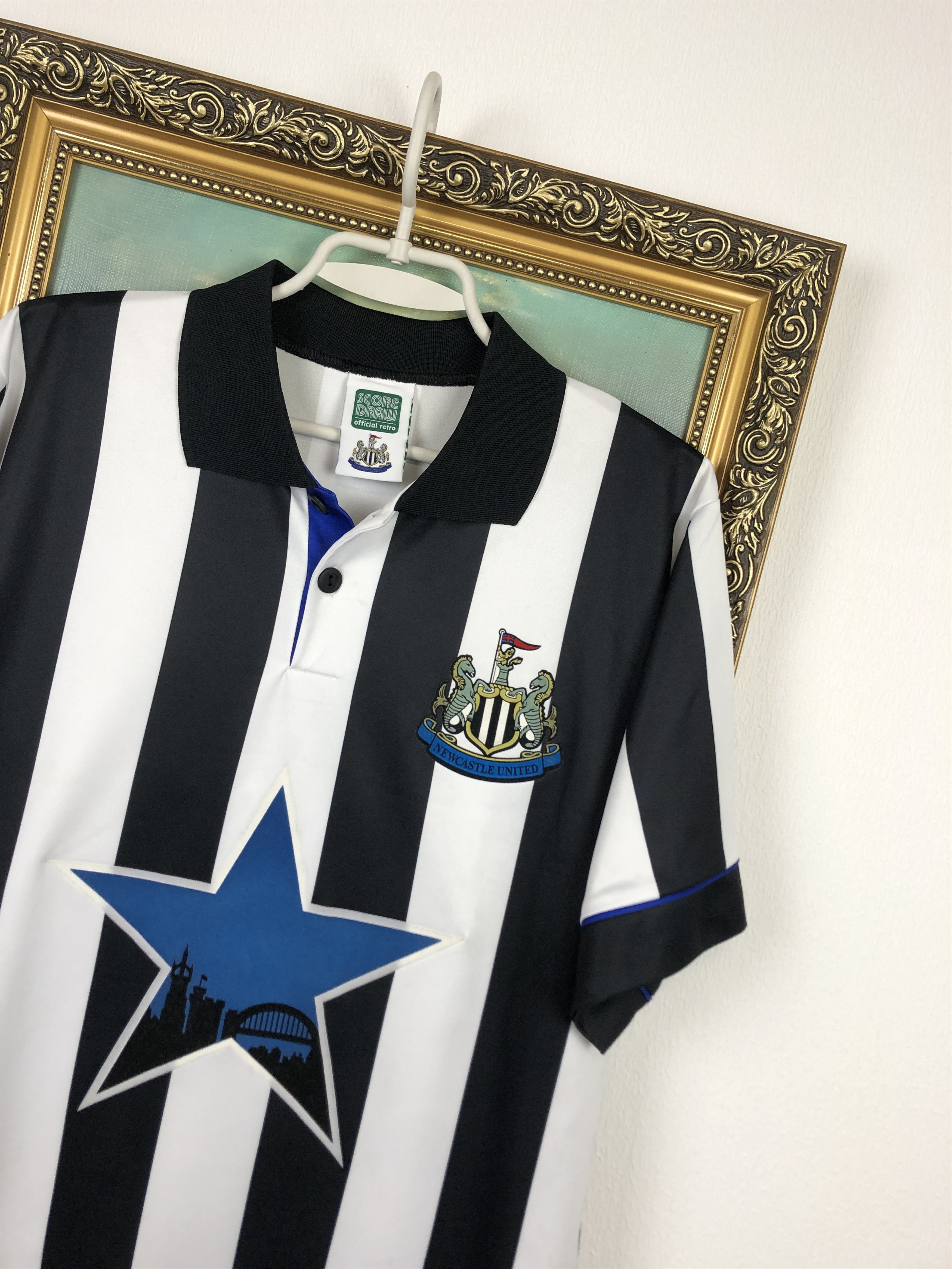 Other Newcastle football shirt 1991 Score Draw Rare Soccer Jersey Size US L / EU 52-54 / 3 - 4 Thumbnail