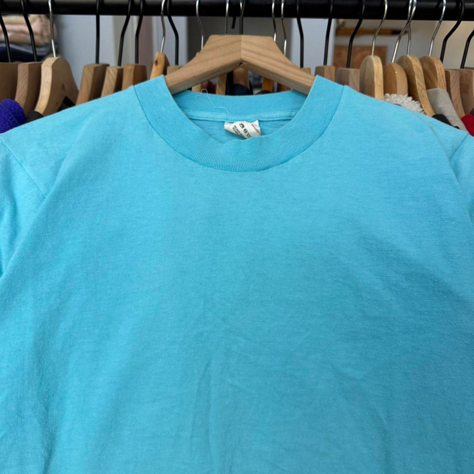 Fruit Of The Loom Vintage 90s Fruit of the Loom Single Stitch Blank T-Shirt Size US M / EU 48-50 / 2 - 2 Thumbnail