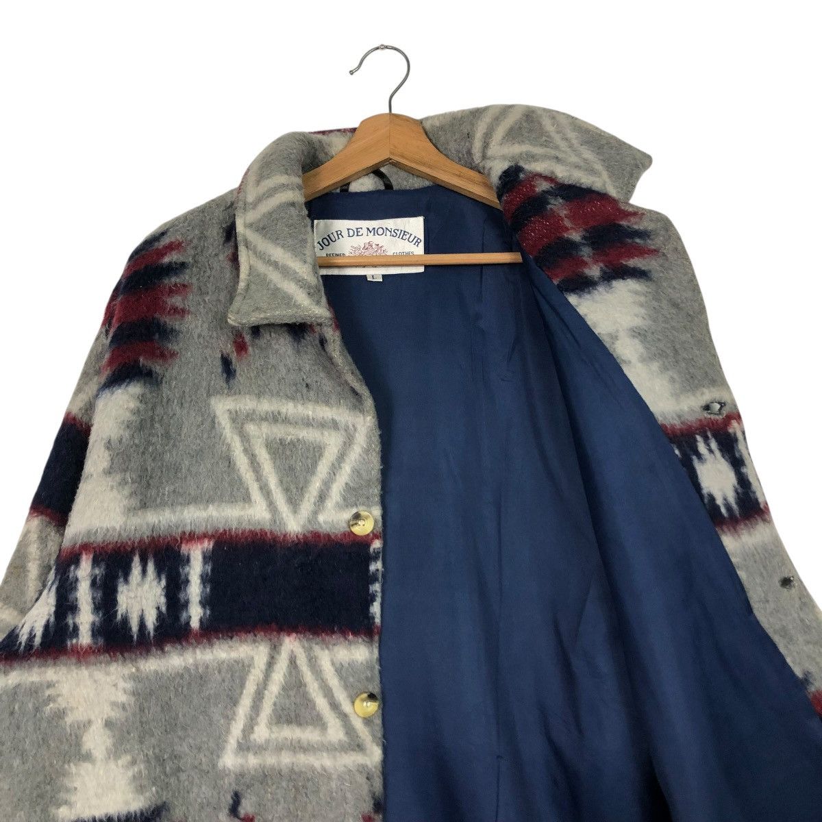 Japanese Brand 🔥VINTAGE WOOL JACKET NAVAJO JOUR DE MONSIEUR ISSEY MIYAKE Size US L / EU 52-54 / 3 - 14 Thumbnail