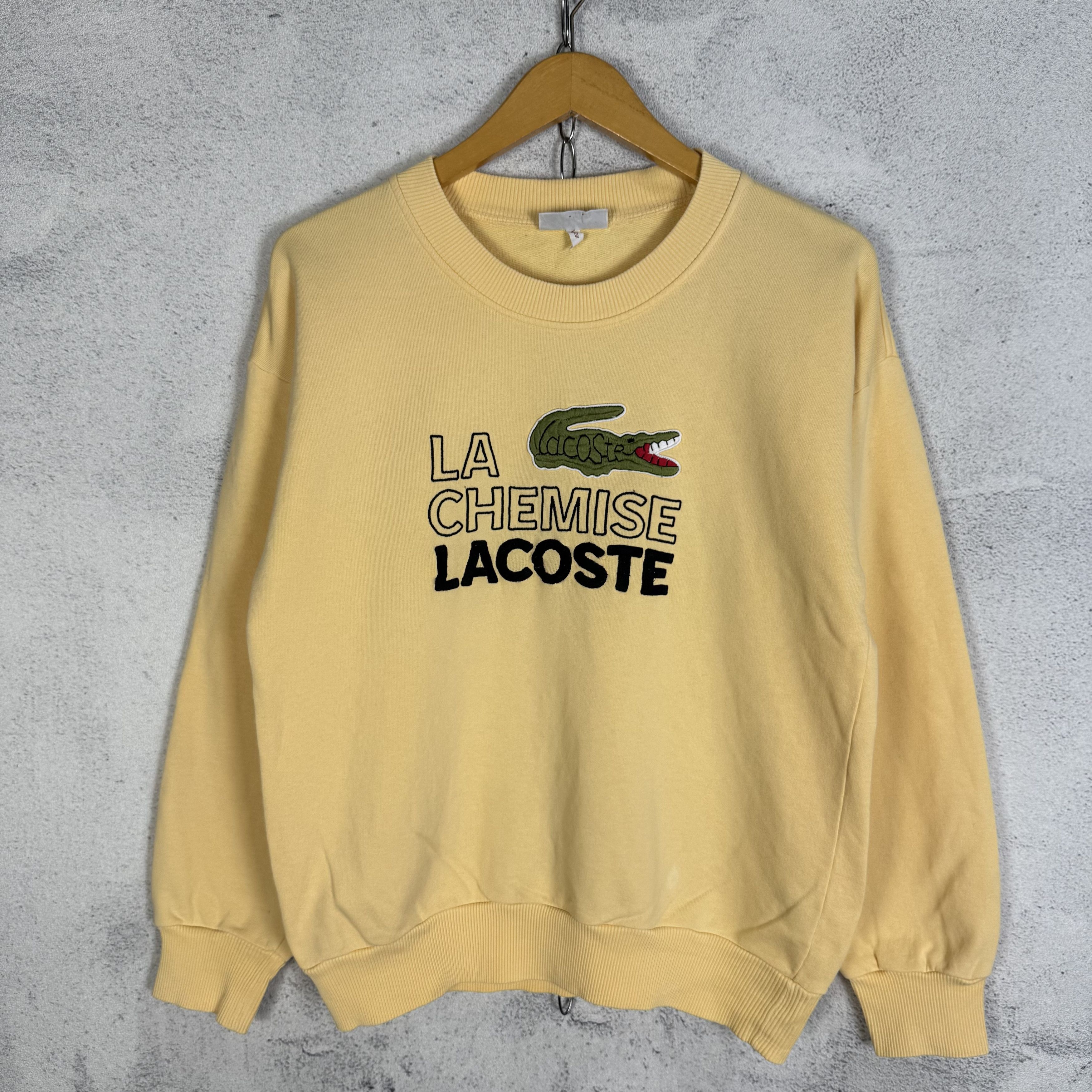 Lacoste Vintage 90s La Chemise Lacoste Sweatshirt Crewneck Size US S / EU 44-46 / 1 - 1 Thumbnail