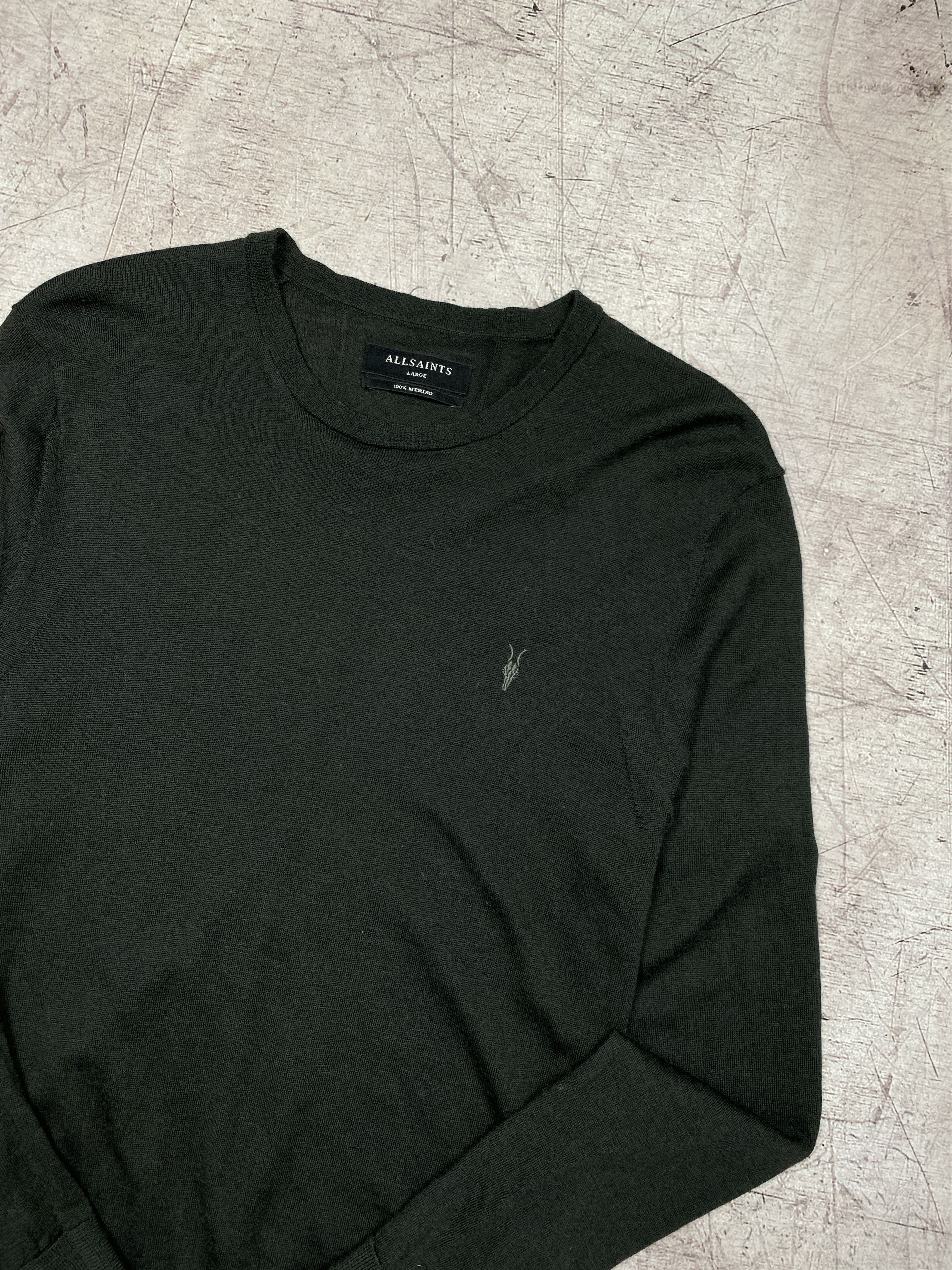 Allsaints Allsaints Mens Mode Merino Wool Crew Neck Sweater Size US L / EU 52-54 / 3 - 2 Thumbnail