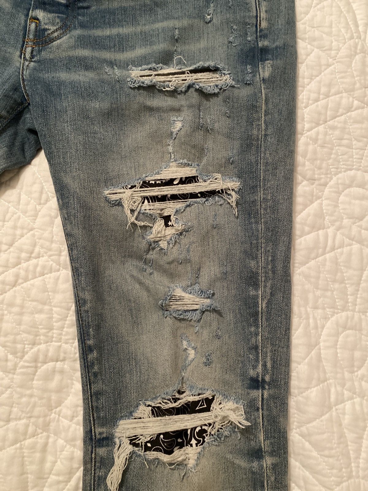 Amiri Amiri Jeans Old English Logo - Clay Indigo Size US 31 - 7 Thumbnail