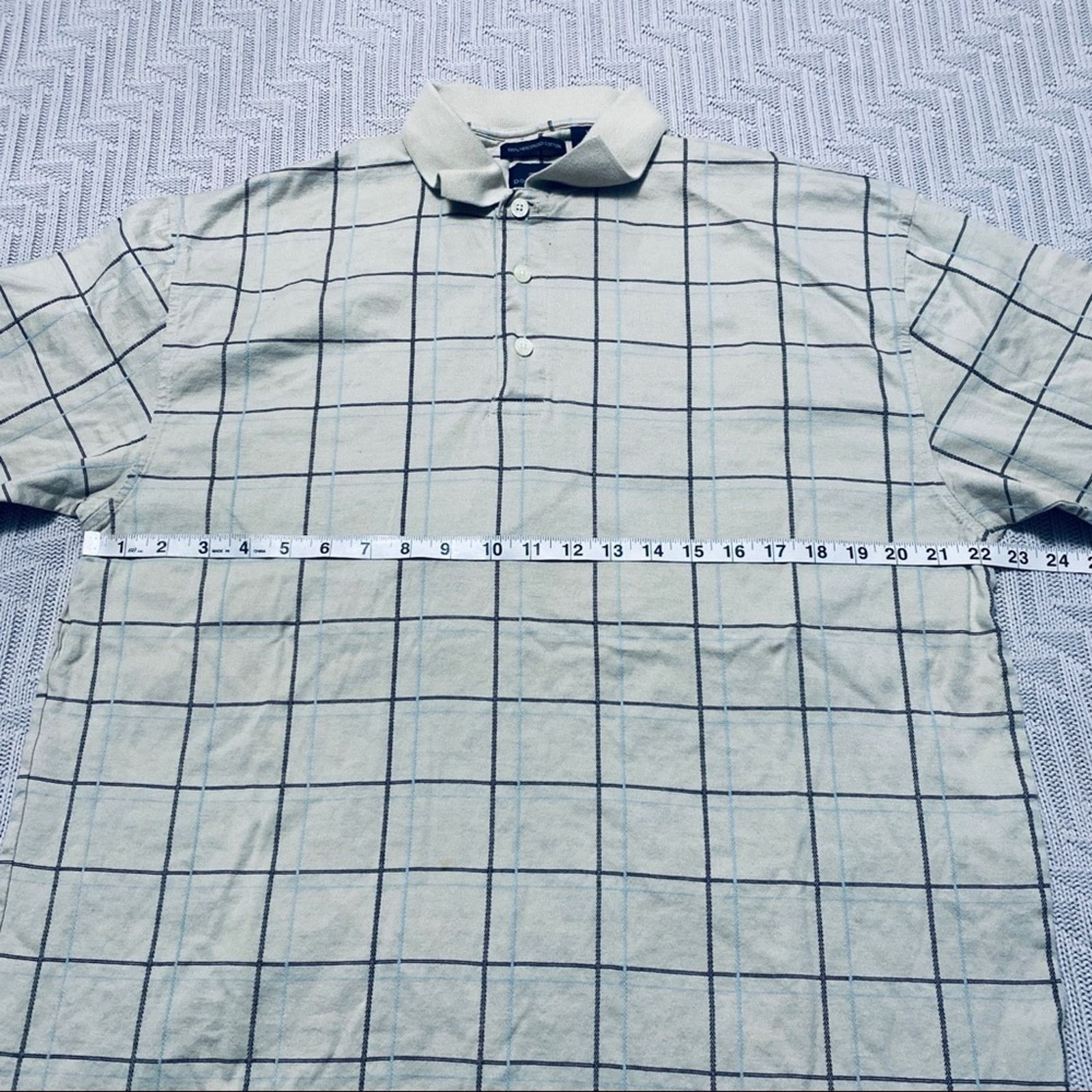 Dockers Docker's tan window pane plaid polo Size US L / EU 52-54 / 3 - 6 Thumbnail
