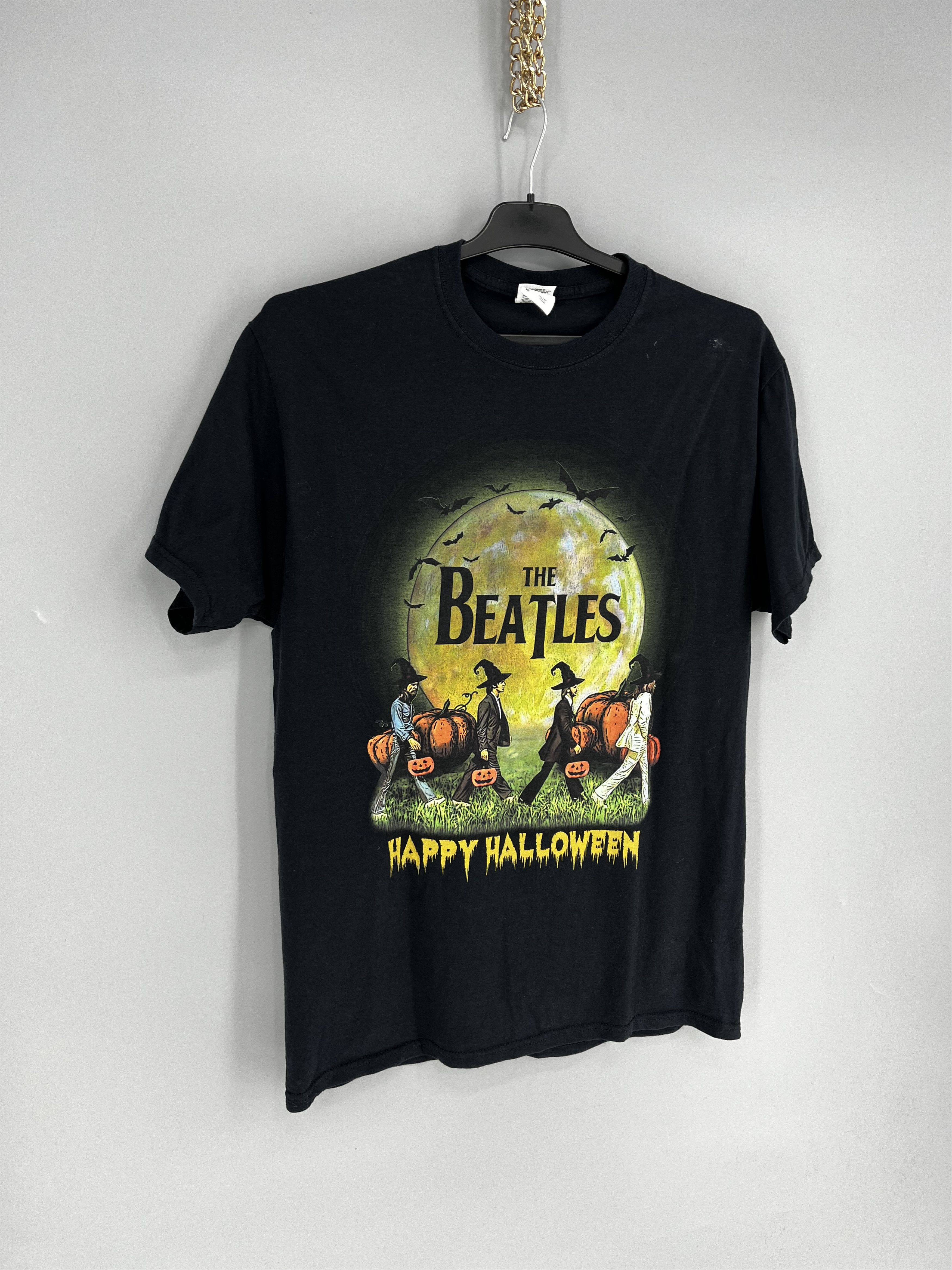 Band Tees Vintage The Beatles Happy HalloweenThrashed Rock Streetwear Size US M / EU 48-50 / 2 - 2 Thumbnail