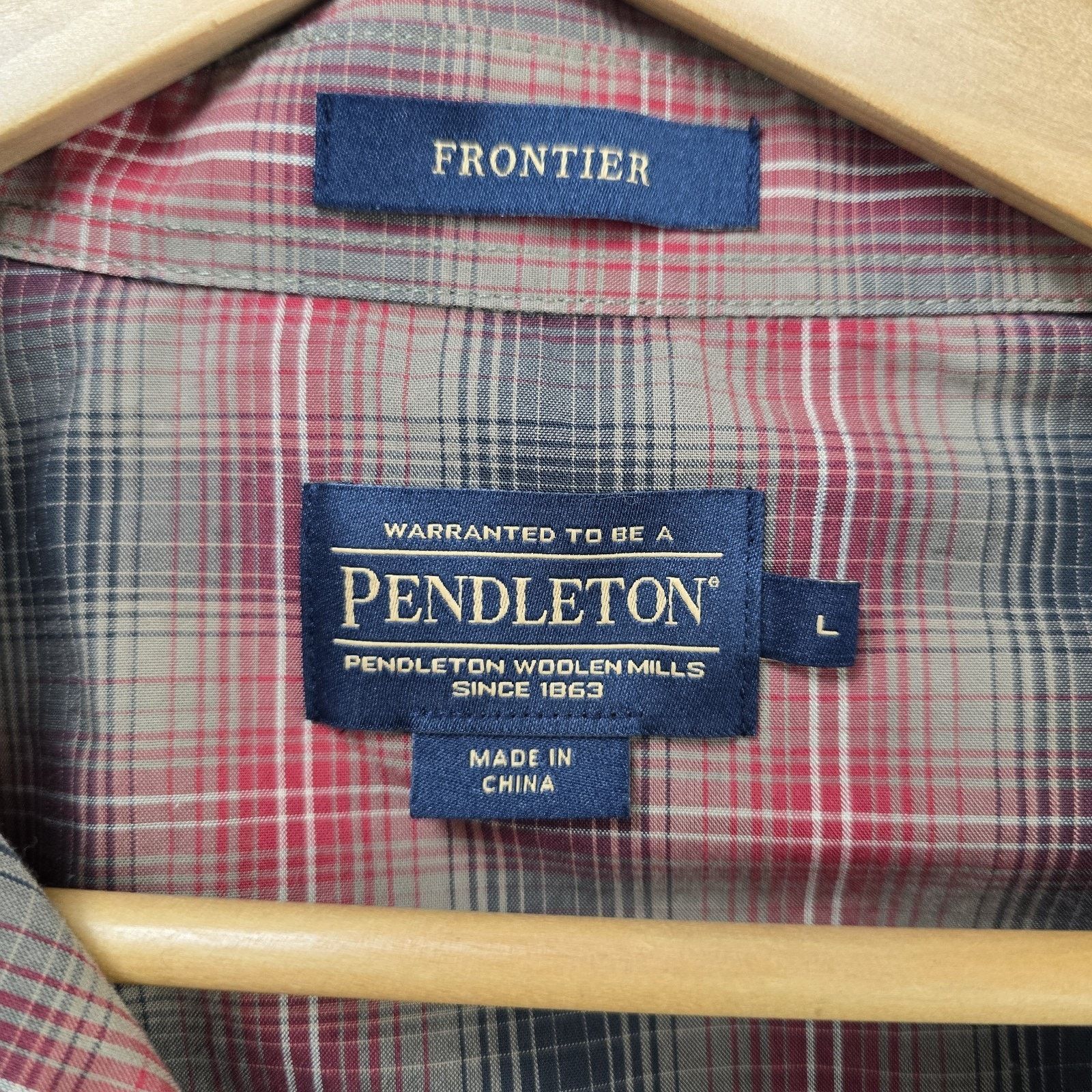 Pendleton Pendleton Frontier Shirt Large Plaid Western Pearl Snap Size US L / EU 52-54 / 3 - 5 Thumbnail
