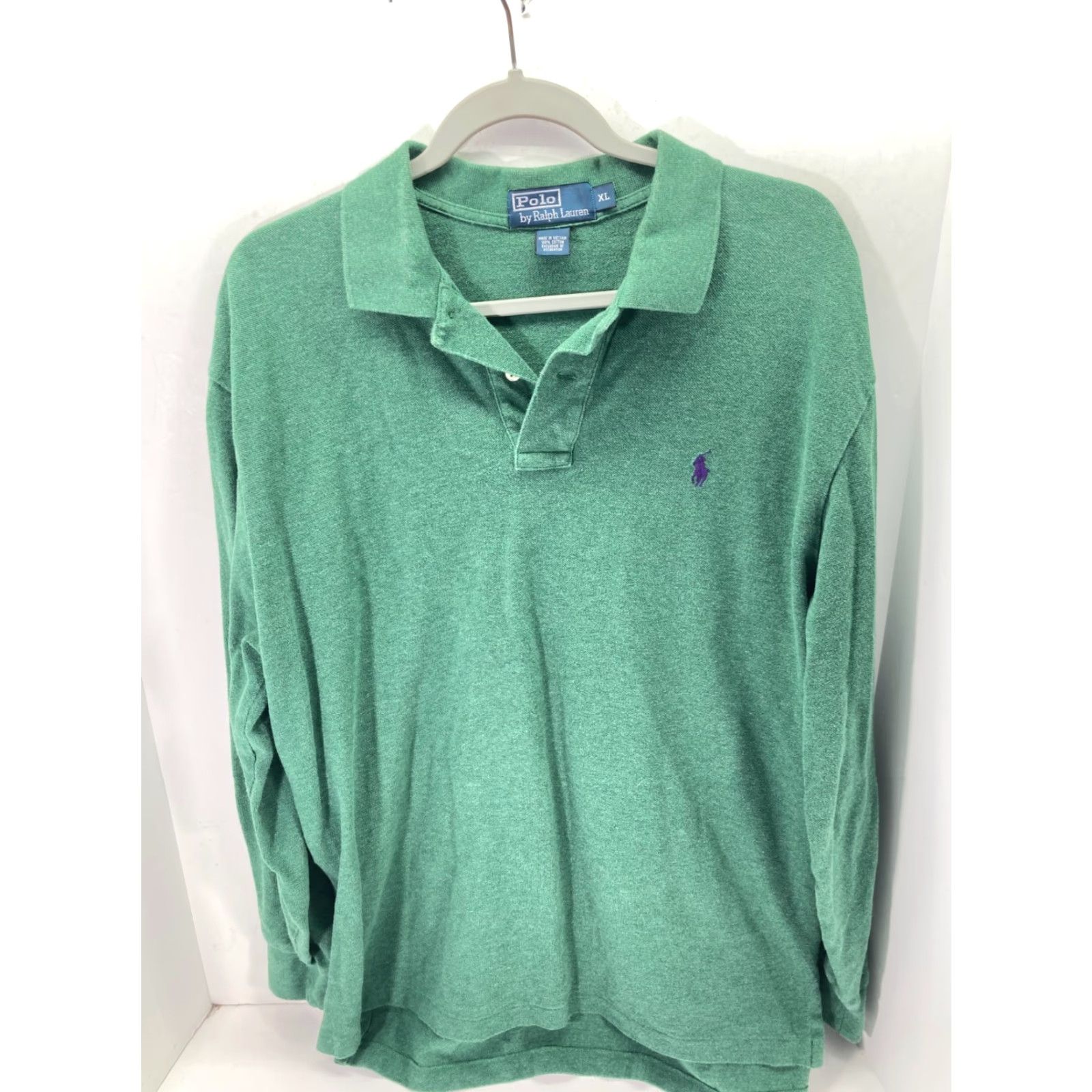 Polo Ralph Lauren Polo Ralph Lauren Polo Shirt Mens XL Green Long Sleeve Slim Fit Logo Size US XL / EU 56 / 4 - 3 Thumbnail
