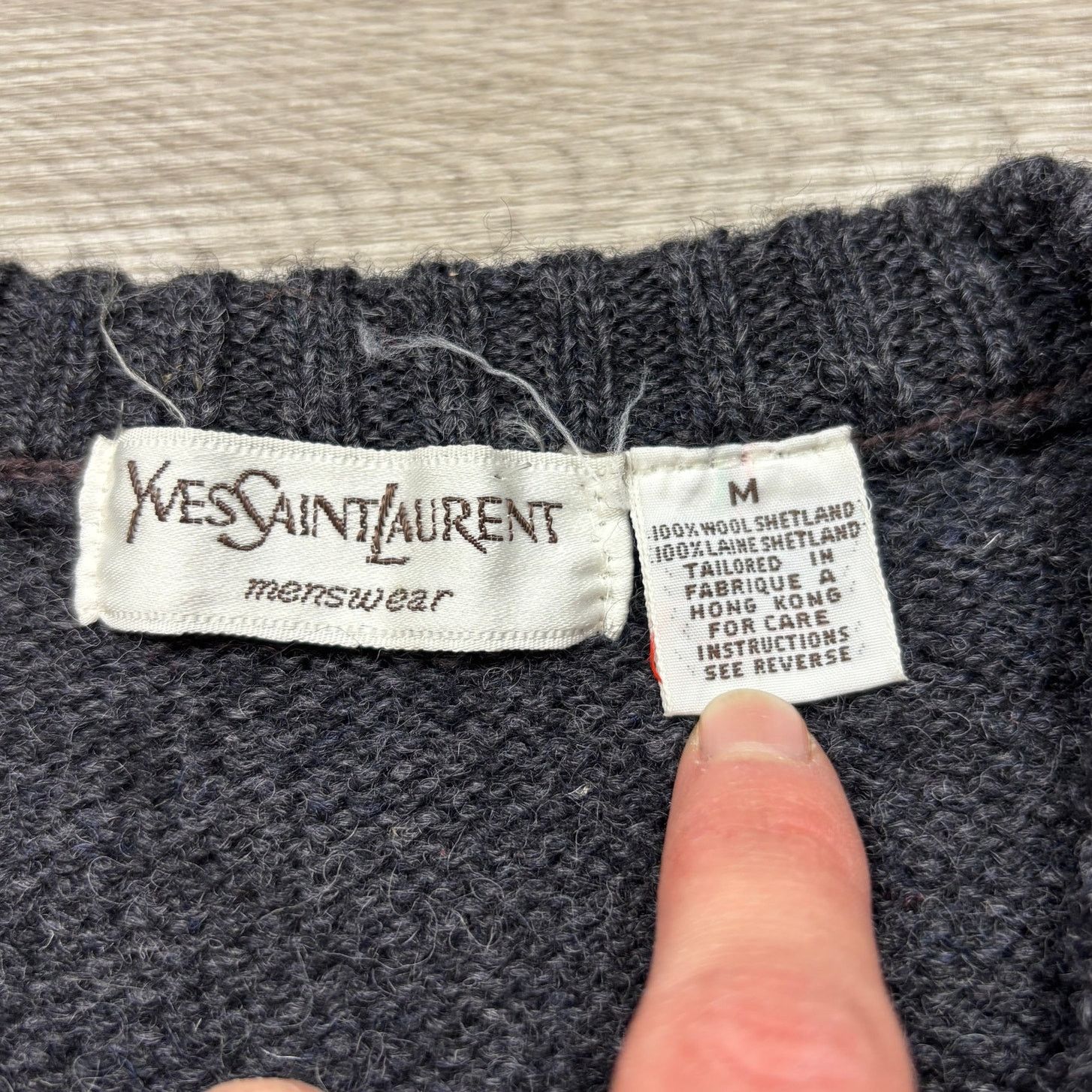 Yves Saint Laurent Vintage Yves Saint Laurent Shetland Wool Sweater Vest Mens M Size US M / EU 48-50 / 2 - 4 Thumbnail