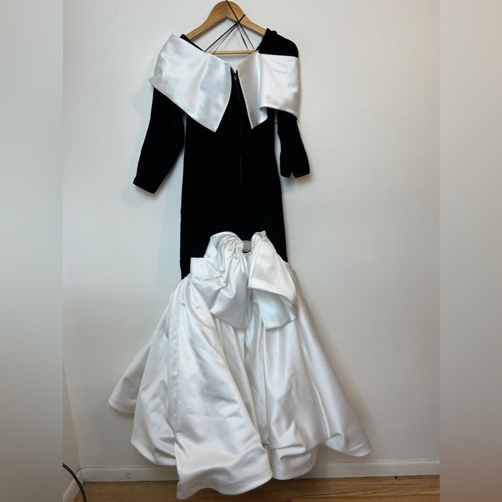 Vintage Julie Duroché for After Five 80s Velvet Gown Size L / US 10 / IT 46 - 4 Thumbnail