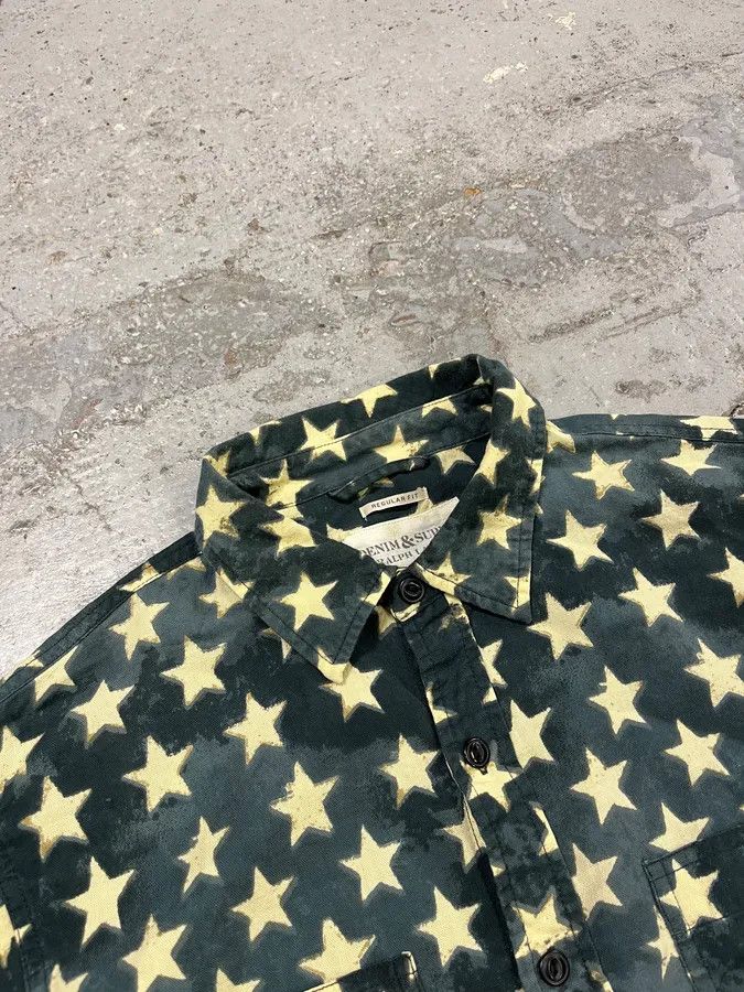 Polo Ralph Lauren 2010s Ralph Lauren Bue Star Print Shirt Size US M / EU 48-50 / 2 - 5 Thumbnail