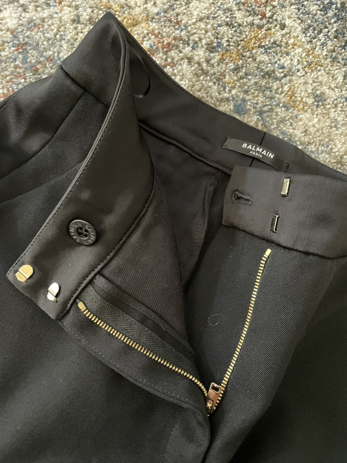 Balmain $980 New Balmain Straight-Leg Pants Size 26" / US 2 / IT 38 - 4 Thumbnail