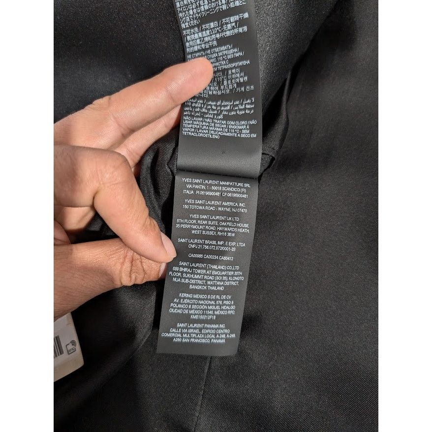 Saint Laurent Paris o1rshd1 Grain De Poudre De Laine Evening Jacket in Noir Size US L / EU 52-54 / 3 - 19 Thumbnail