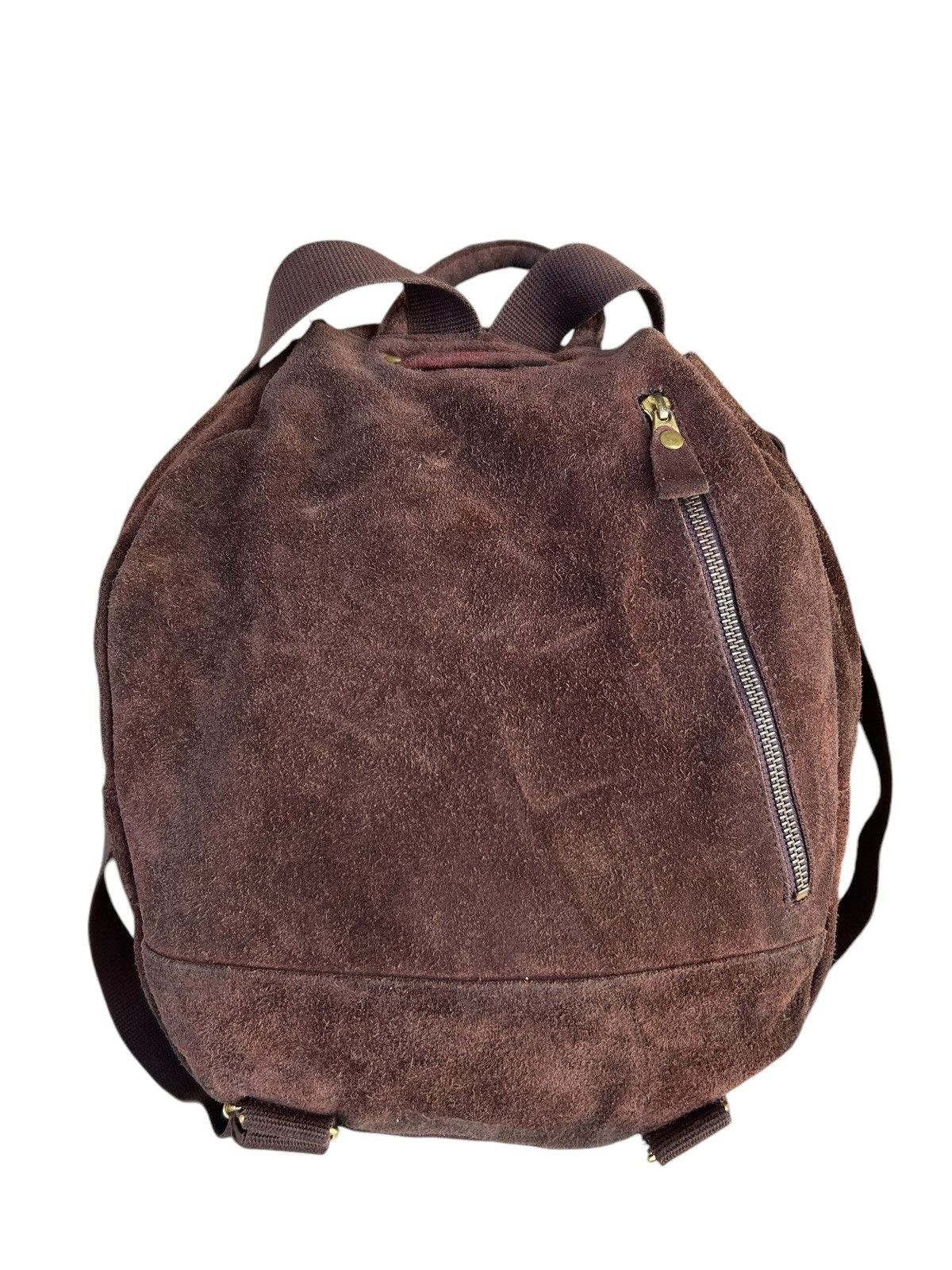 Leather Vintage 90s VIA DEMIZON Japan Suede Leather Backpack Bag Size ONE SIZE - 10 Thumbnail