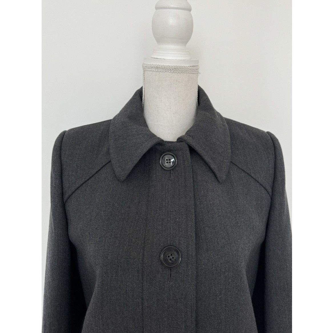 Miu Miu Miu Miu Wool Coat - Grey Size L / US 10 / IT 46 - 4 Thumbnail