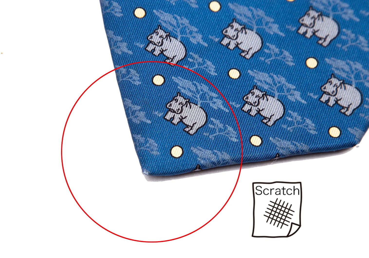 Hermes Silk Safari Print Tie in Blue Size ONE SIZE - 6 Thumbnail