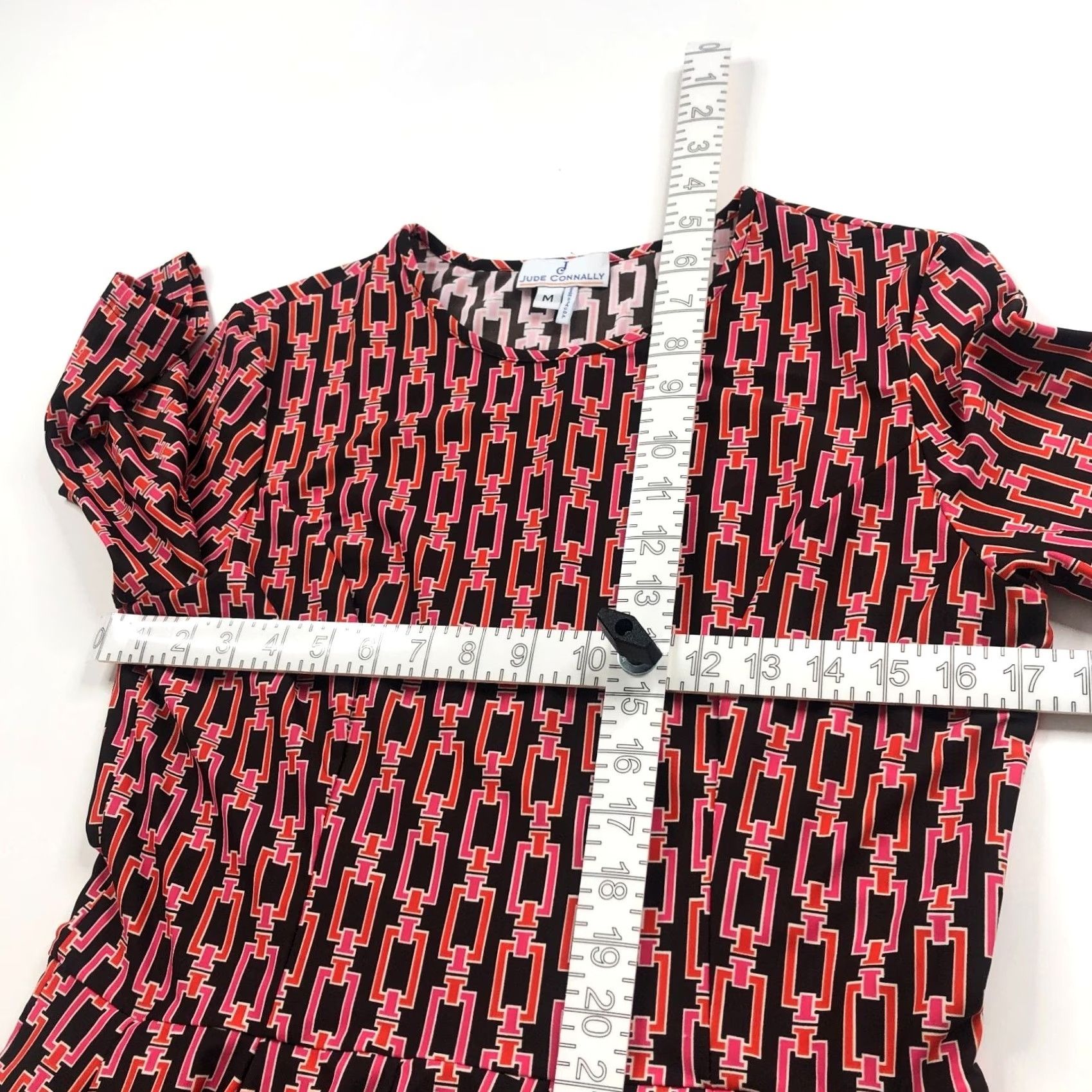 Vintage Jude Connally A-Line Dress MINT Brown Red All Over Print 3/4 Sleeve Short Length Womens Medium"> Size M / US 6-8 / IT 42-44 - 7 Thumbnail