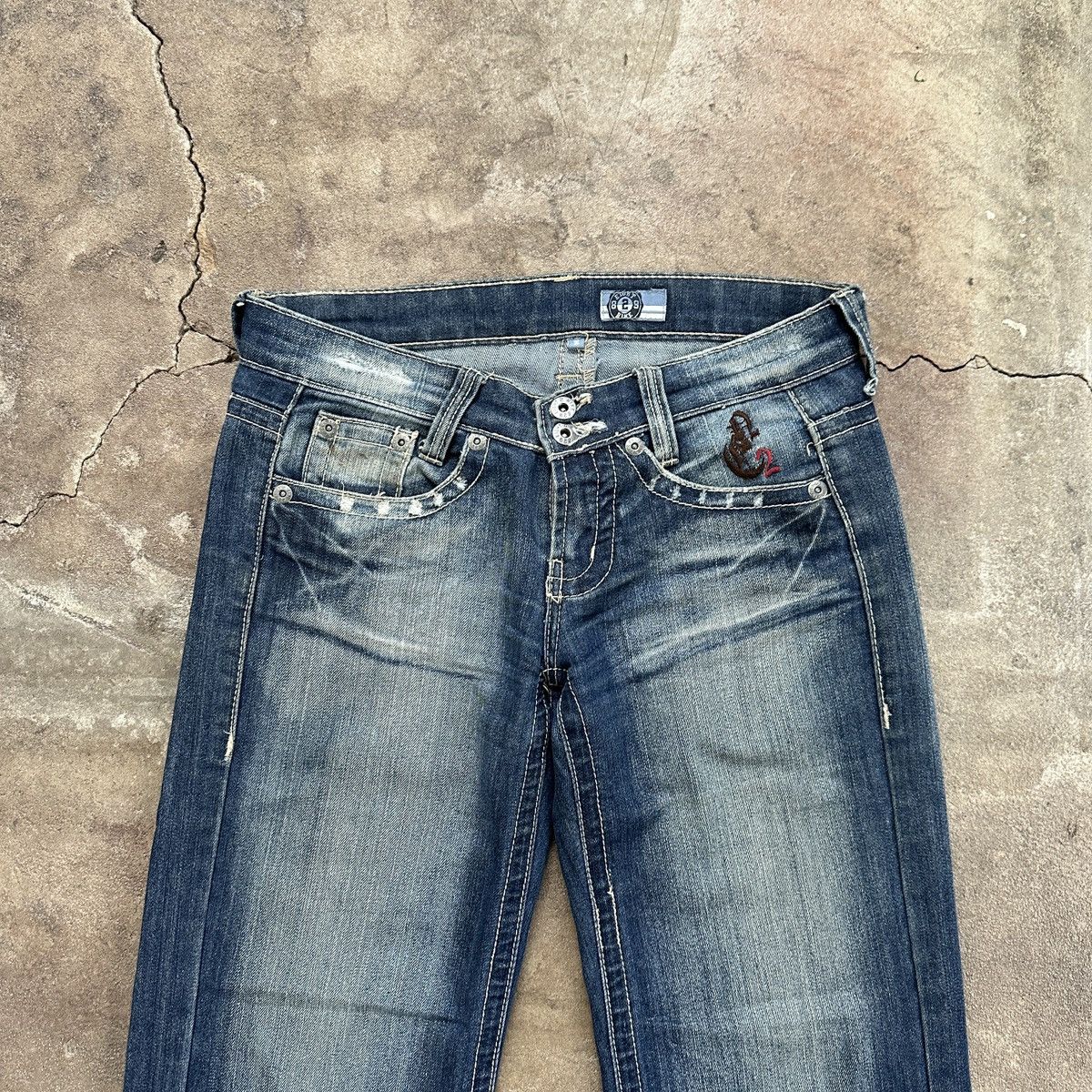 Vintage Eighty Nine Wide Low Rise Denim Size 28" / US 6 / IT 42 - 7 Thumbnail