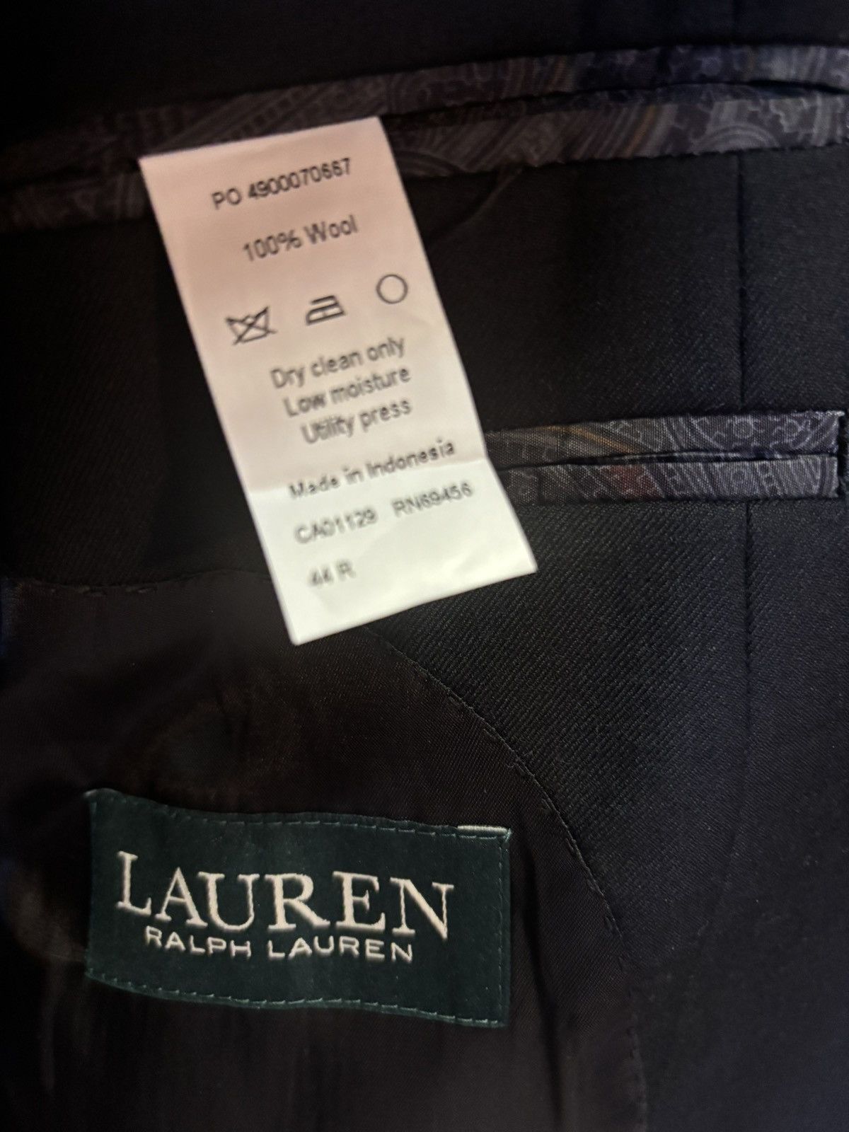 Lauren Ralph Lauren Vintage Ralph Lauren Men's Wool Blazer Sport Coat (44R) Size 44R - 3 Thumbnail