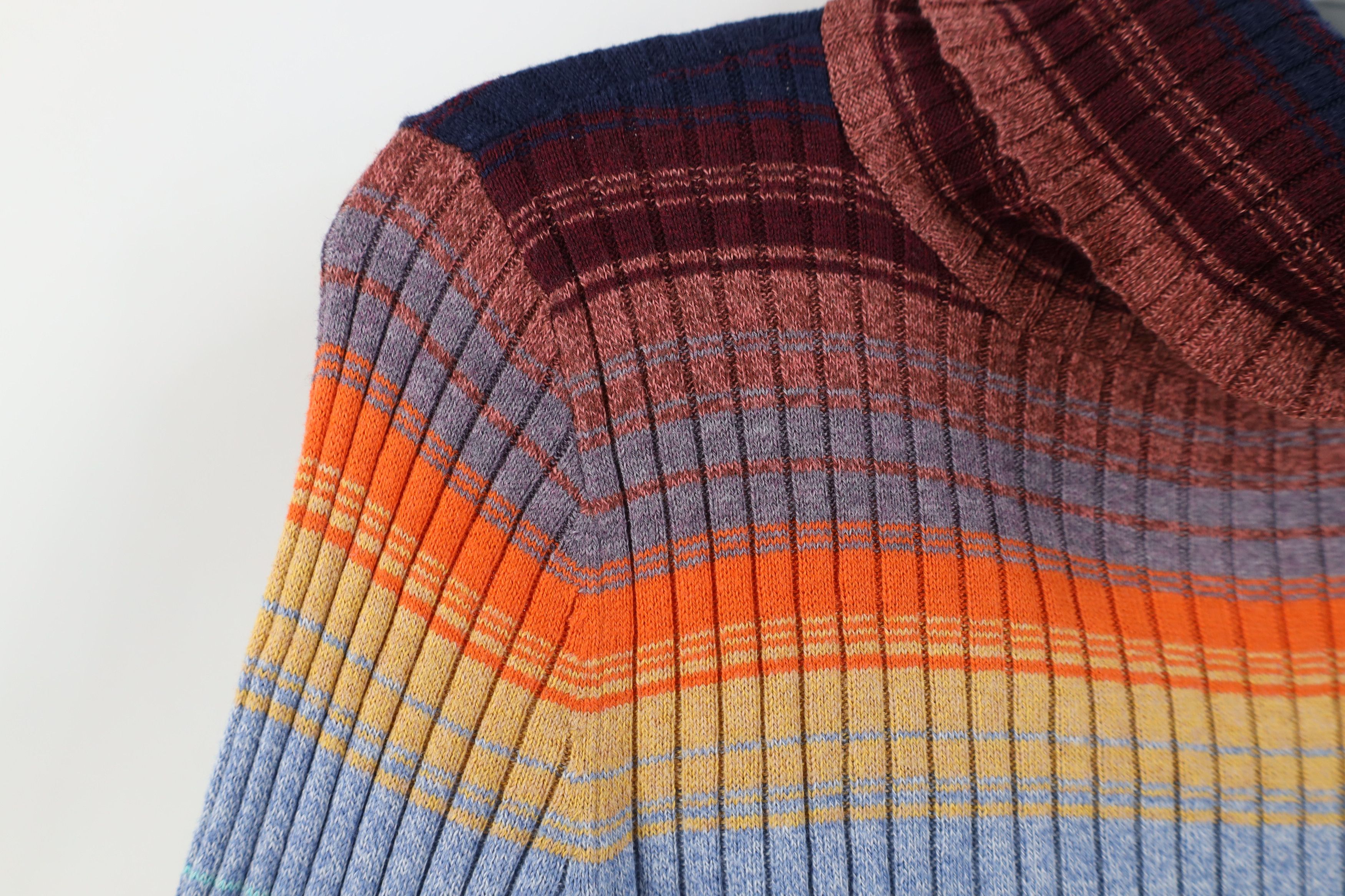 American Eagle Outfitters Vintage Y2K American Eagle Striped Turtleneck Sweater Size M / US 6-8 / IT 42-44 - 6 Thumbnail