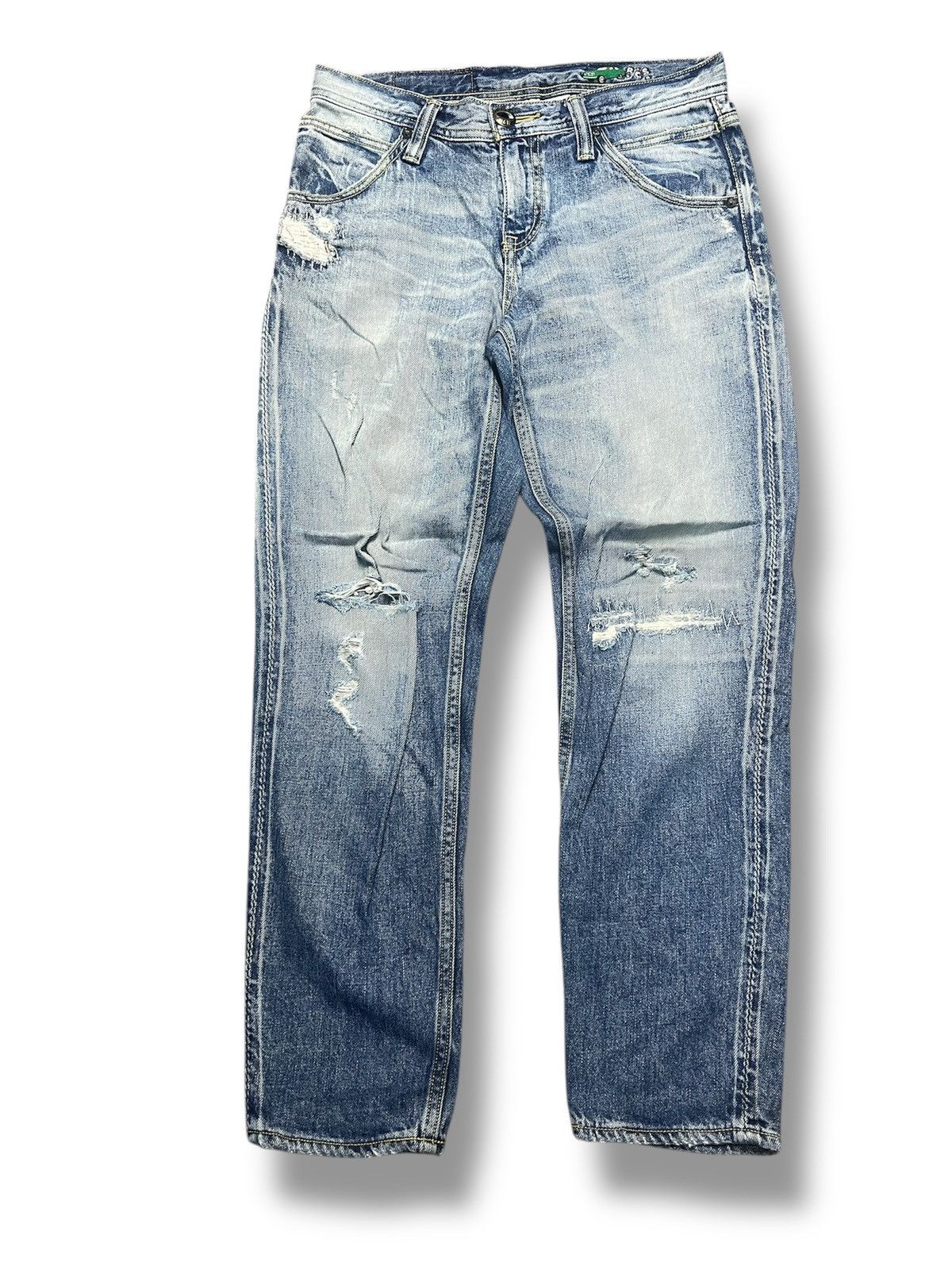 Japanese Brand Rodeo Crowns Japan Premium Distressed Denim Jeans (43) Size US 30 / EU 46 - 1 Thumbnail