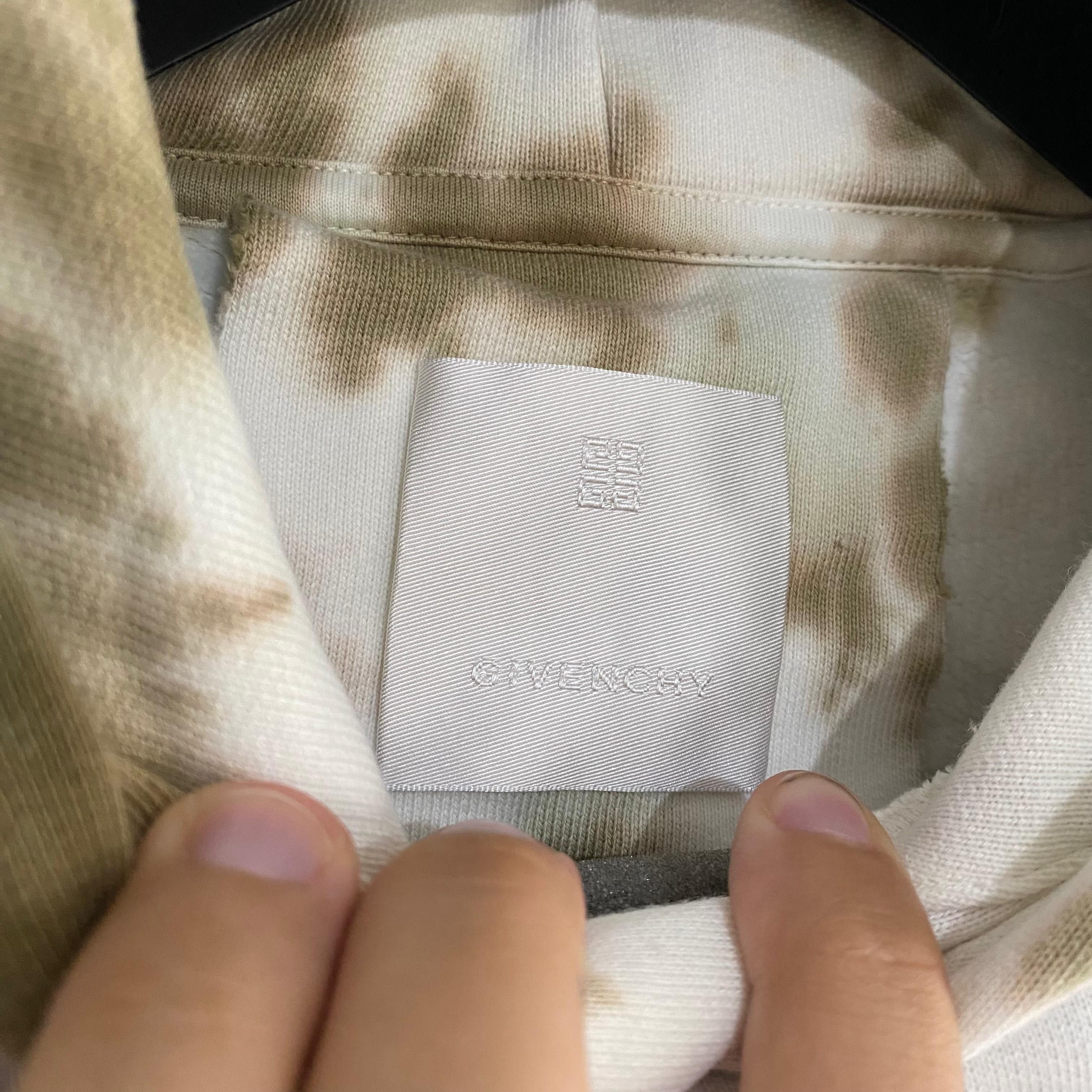 Givenchy Green And White Tie Dye Heart Logo Oversized Hoodie Size XXS / US 00 / IT 34 - 6 Thumbnail