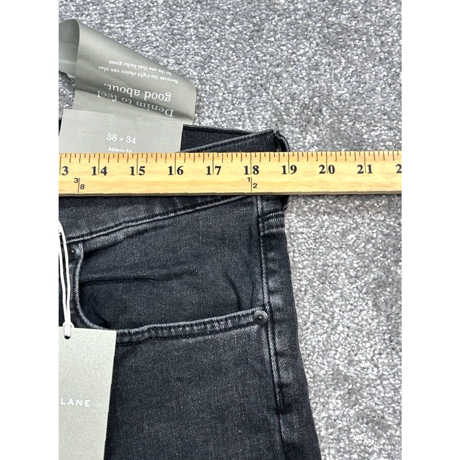 Everlane Everlane Jeans Mens 38 Gray Denim Cotton Athletic Slim Straight 38x34 Regular 5-Pocket Design Men’s Jeans Size US 38 / EU 54 - 3 Thumbnail