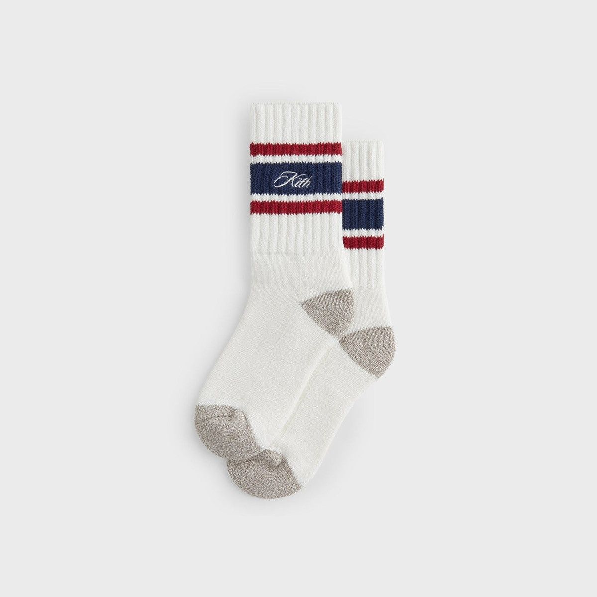 Kith Kith Striped Chunky Crew Socks Nocturnal Script Logo Size ONE SIZE - 1 Thumbnail