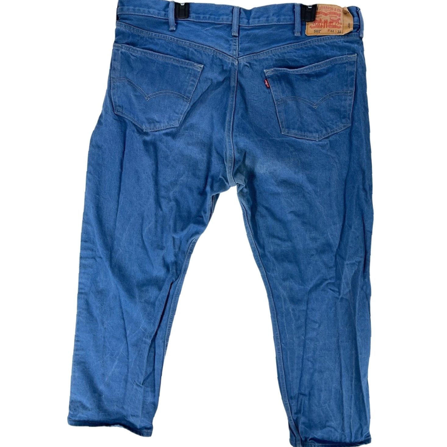 Levi's Levis 501 Jeans 44x32 Blue High Rise Button Fly 100 Cotton Straight Leg Size US 44 / EU 60 - 2 Thumbnail
