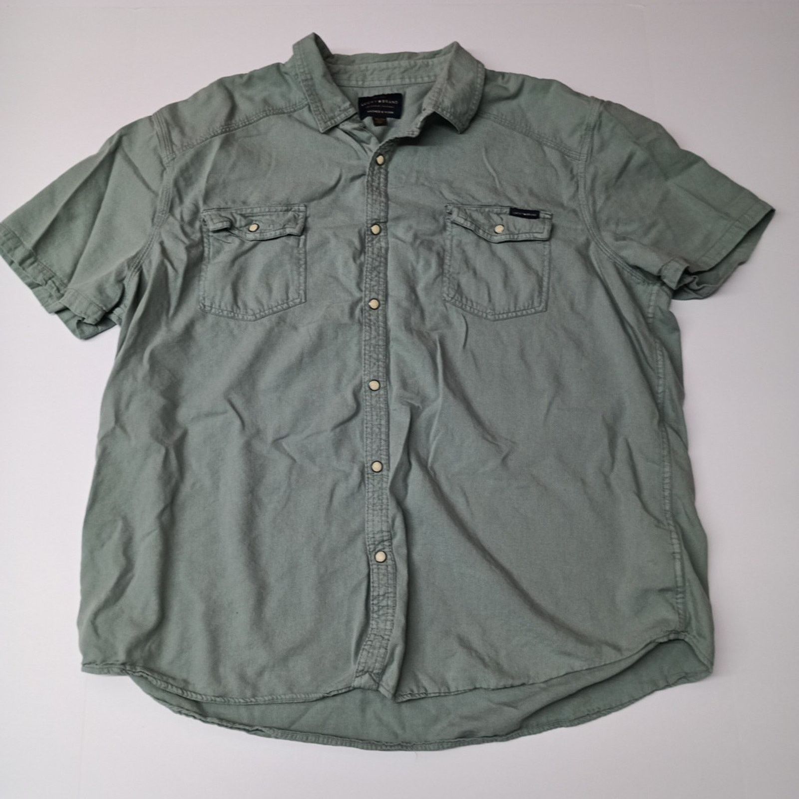 Lucky Brand Lucky Brand Shirt Men's 2XL XXL Green Button Up Pearl Snap Size US XXL / EU 58 / 5 - 1 Thumbnail