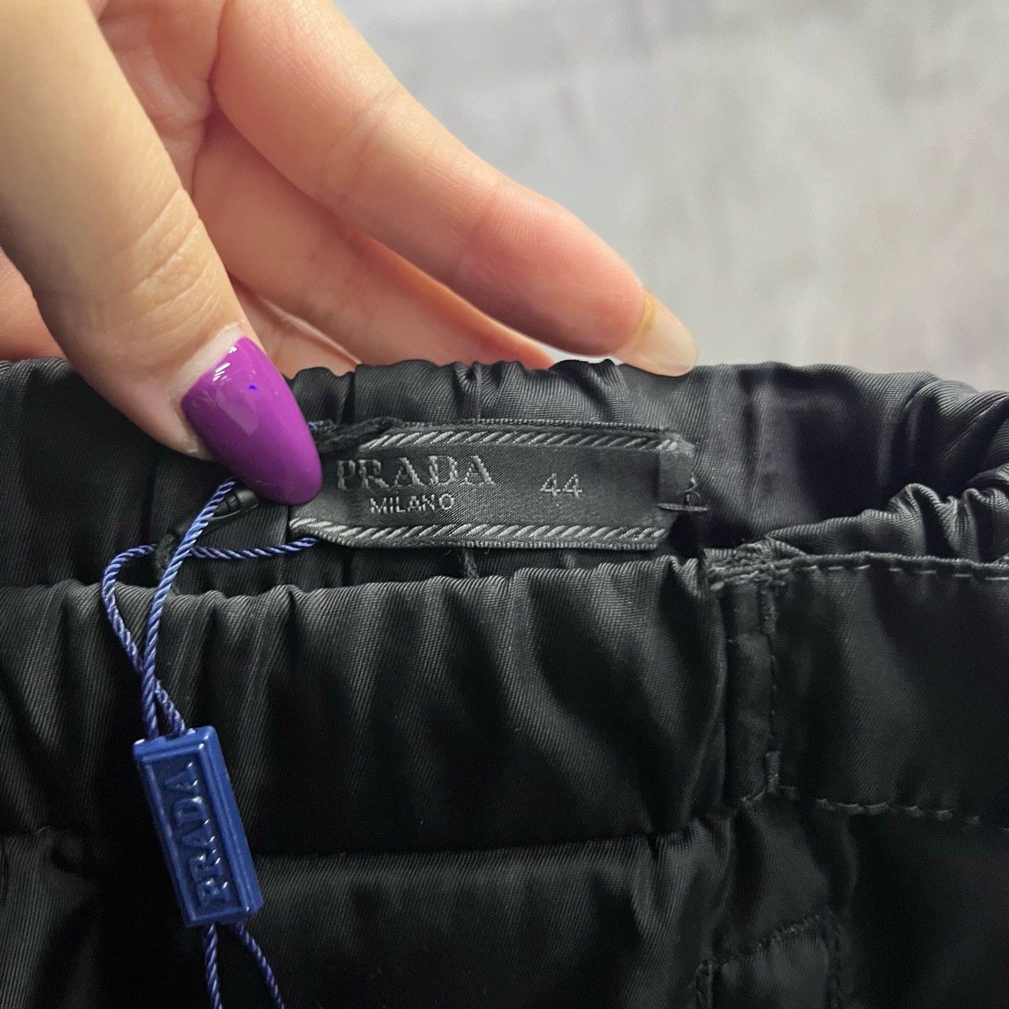 Prada prada black logo nylon casual pants Size US 28 / EU 44 - 3 Thumbnail