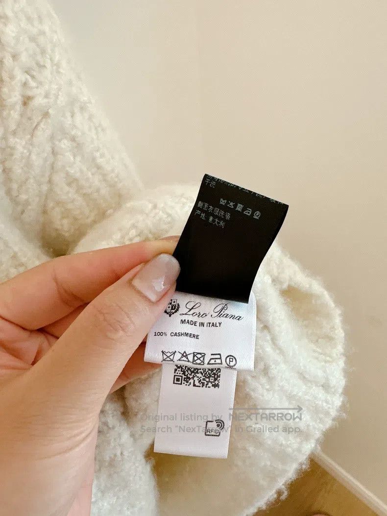 Loro Piana LORO PIANA White Cashmere Knit Cardigan Size M / US 6-8 / IT 42-44 - 6 Thumbnail