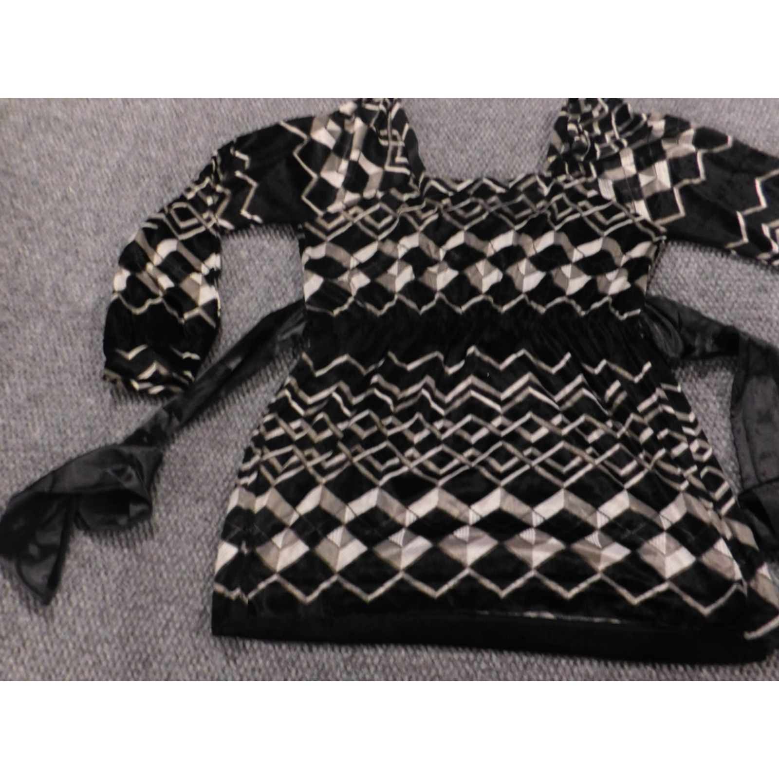 Vintage Art & Soul Womens Top Small black pullover striped Crew Neck Long Sleeve Stretch Blouse Casual Shirt Size S / US 4 / IT 40 - 7 Thumbnail