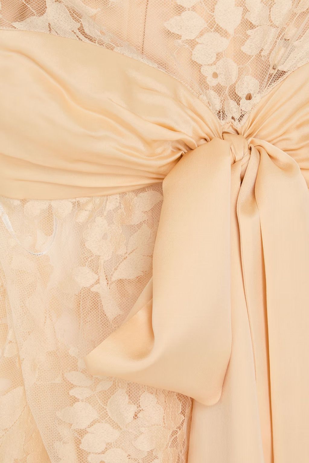 Zimmermann oc11z0725 Bow-Detailed Lace Top in Cream Size M / US 6-8 / IT 42-44 - 4 Thumbnail