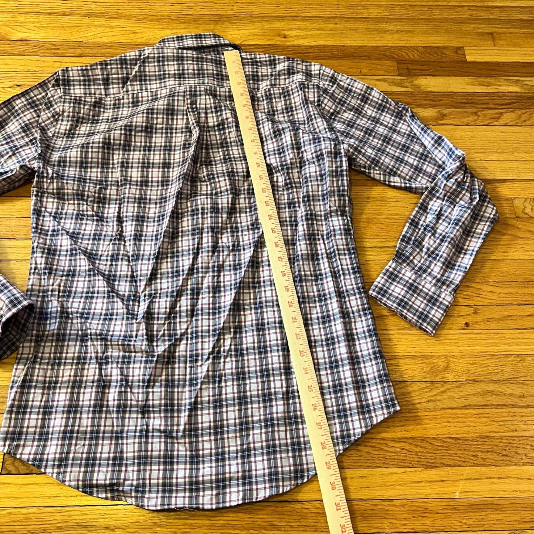 Peter Millar Peter Millar Shirt Mens Medium Plaid Long Sleeve Button Up Red Blue Size US M / EU 48-50 / 2 - 5 Thumbnail