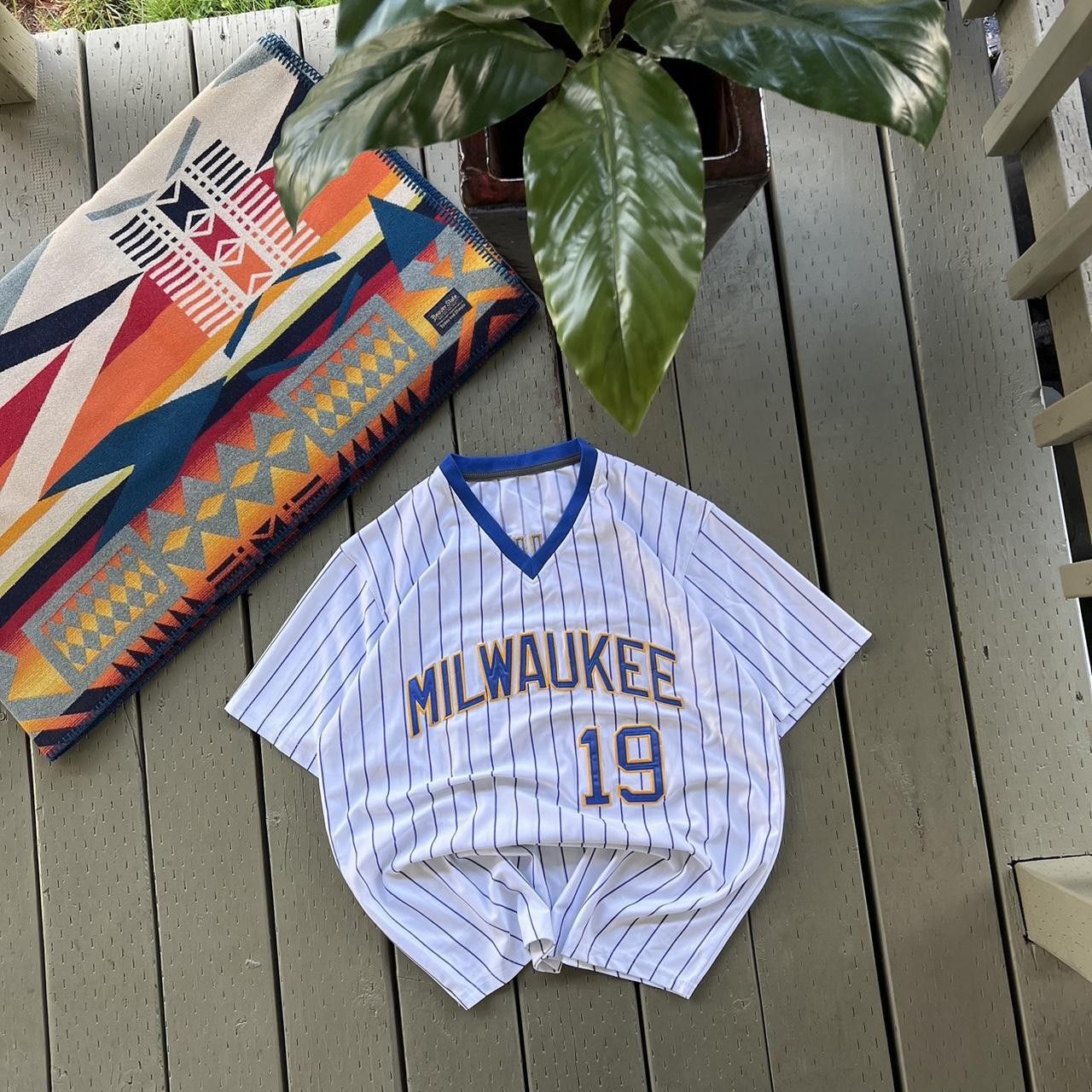 MLB × Vintage Milwaukee Brewers Baseball Jersey SGA L Vintage Retro MLB Size US L / EU 52-54 / 3 - 4 Thumbnail