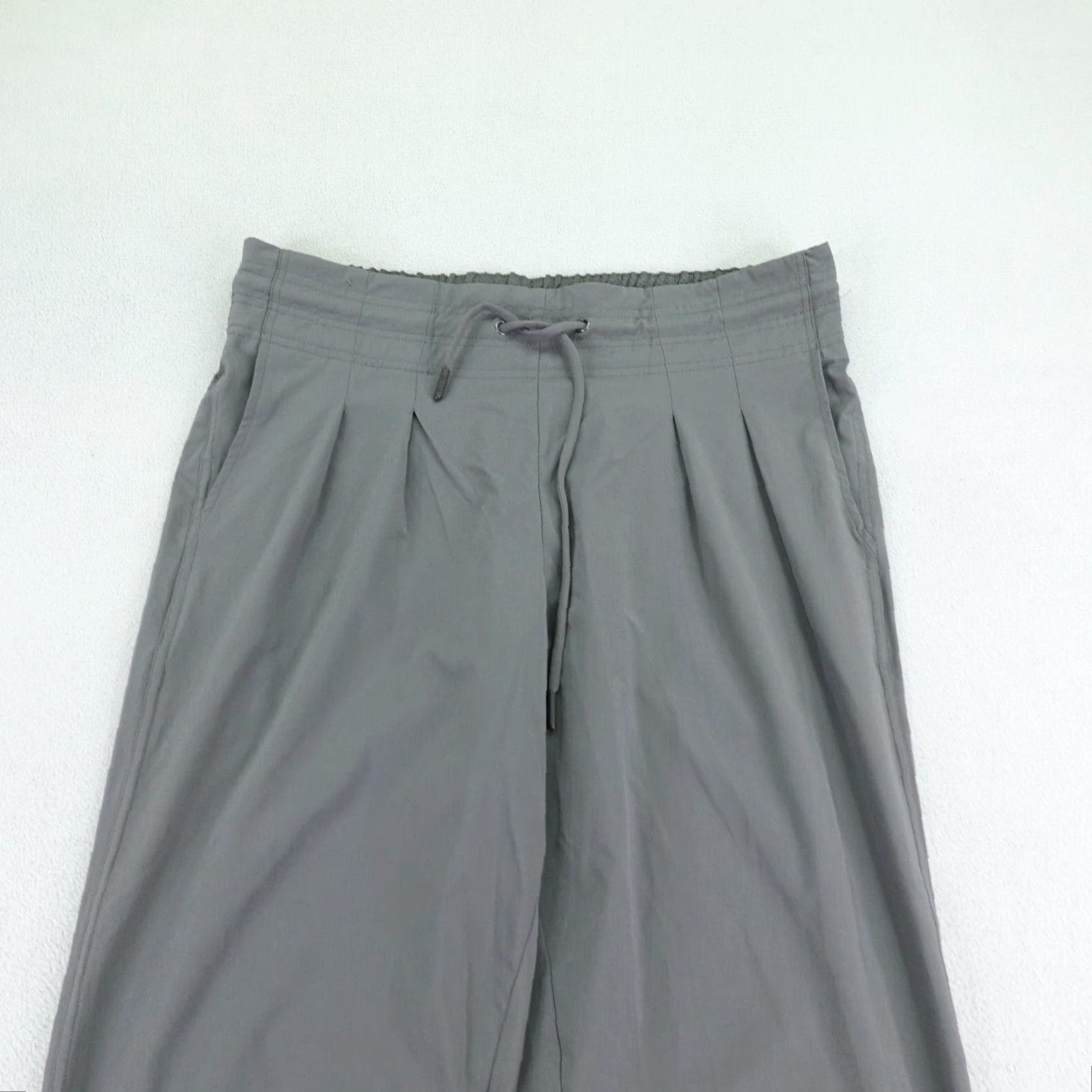 Prana VINTAGE Prana Pants Womens L Gray Windbreaker Tapered Joggers Athletic Workout Trail Size 33" - 2 Thumbnail
