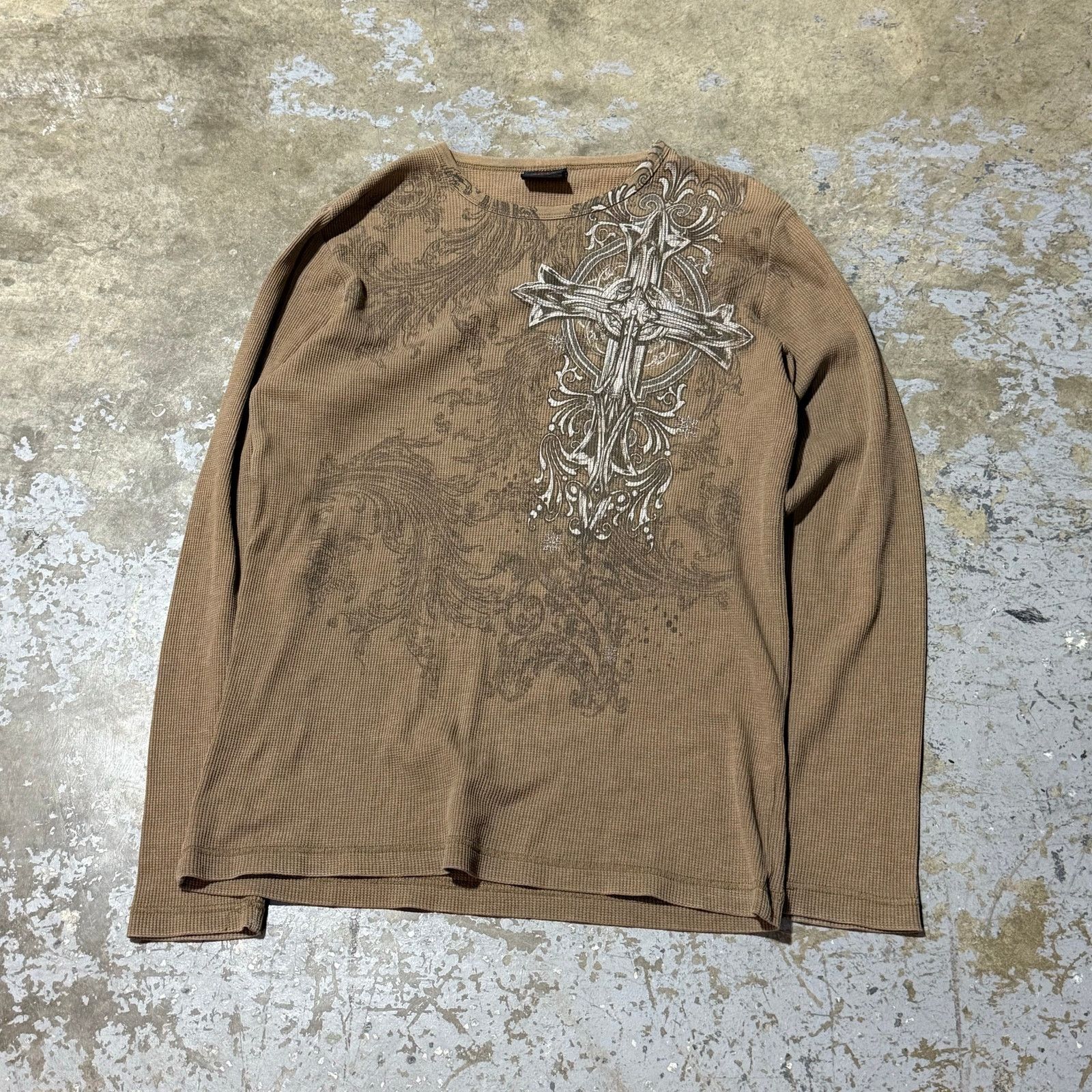 Vintage Y2K MMA Elite Brown Longsleeve Thermal Sz L Size US L / EU 52-54 / 3 - 2 Thumbnail