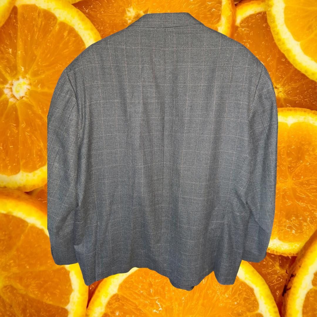 Ralph Lauren Ralph Lauren Gray with Orange Plaid 2 Button Silk/Wool Blaze Size 52R - 9 Thumbnail