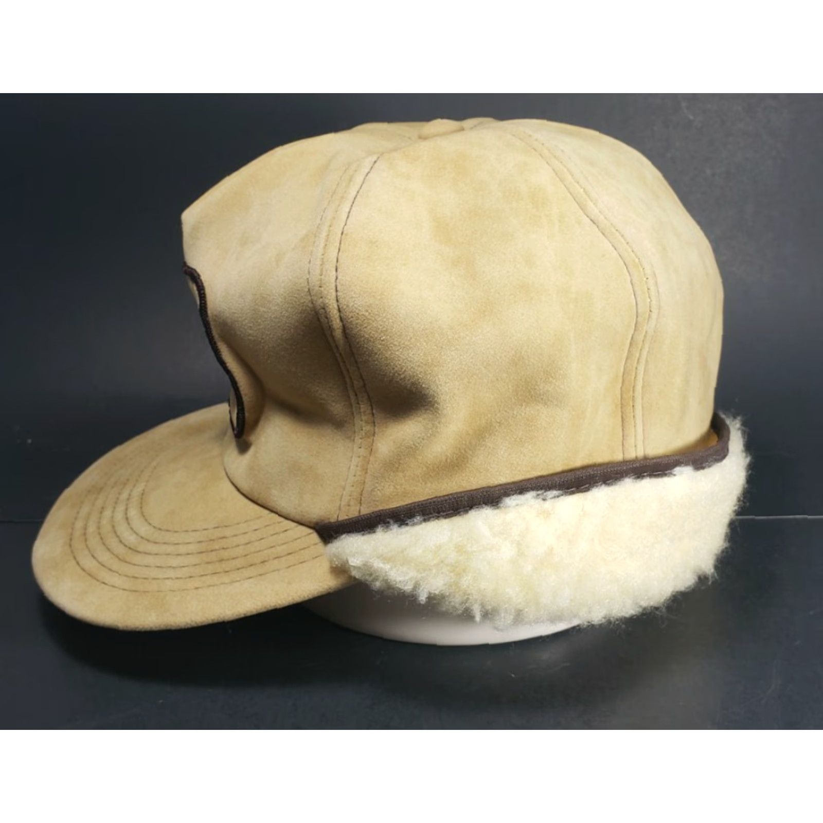 Vintage VINTAGE Garst Seed Corn Faux Suede Farmer Hat Cap Tan Beige Sz Med Fleece Patch Mens Trapper Hat Beige Wool/ fleece? Size US M / EU 48-50 / 2 - 5 Thumbnail