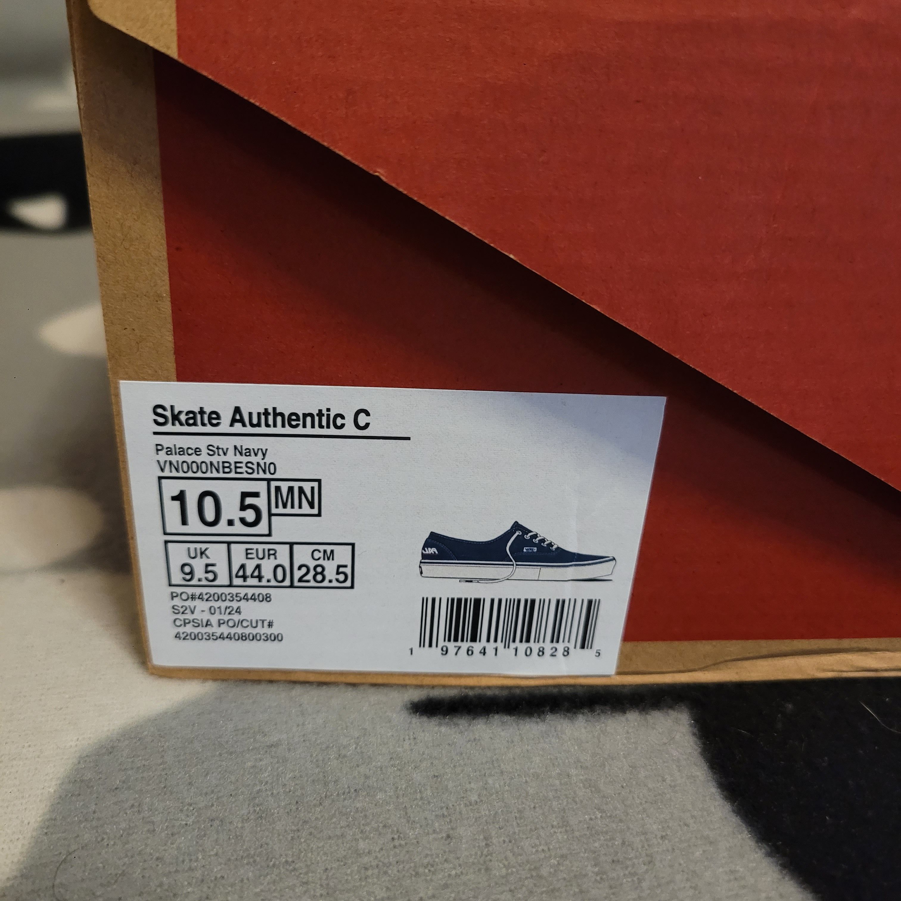Palace × Vans Skate authentic C Size US 10.5 / EU 43-44 - 2 Thumbnail