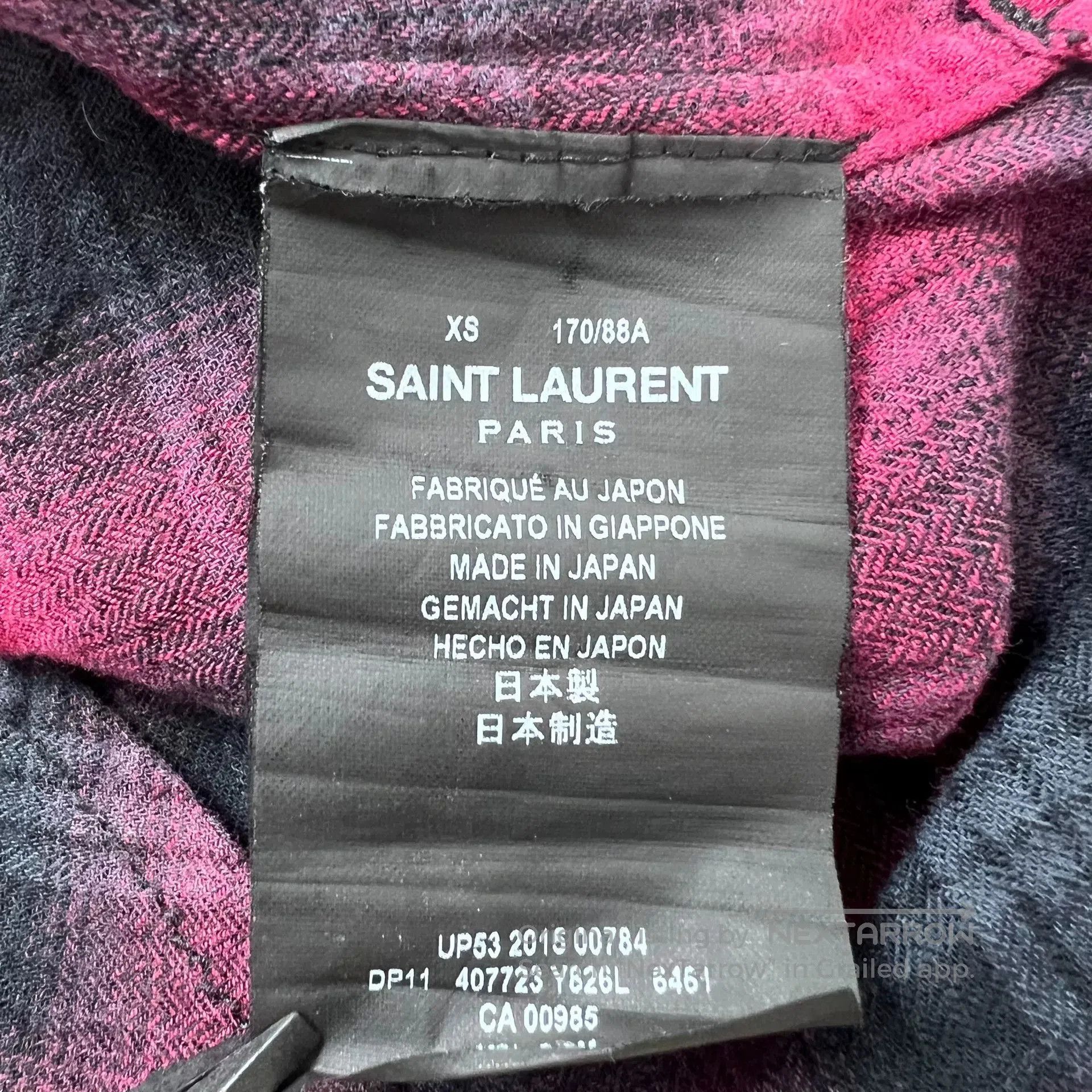 Saint Laurent Paris Saint Laurent Black Red Plaid Shirt. Size US XS / EU 42 / 0 - 6 Thumbnail