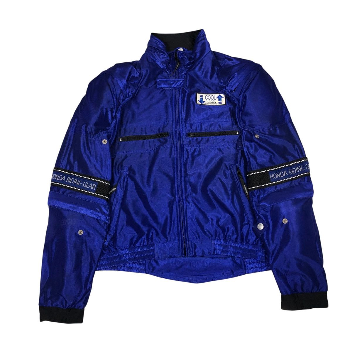 Honda 🔥VINTAGE RACING BOMBER BIKER JACKET HONDA BIG LOGO Size US L / EU 52-54 / 3 - 1 Thumbnail