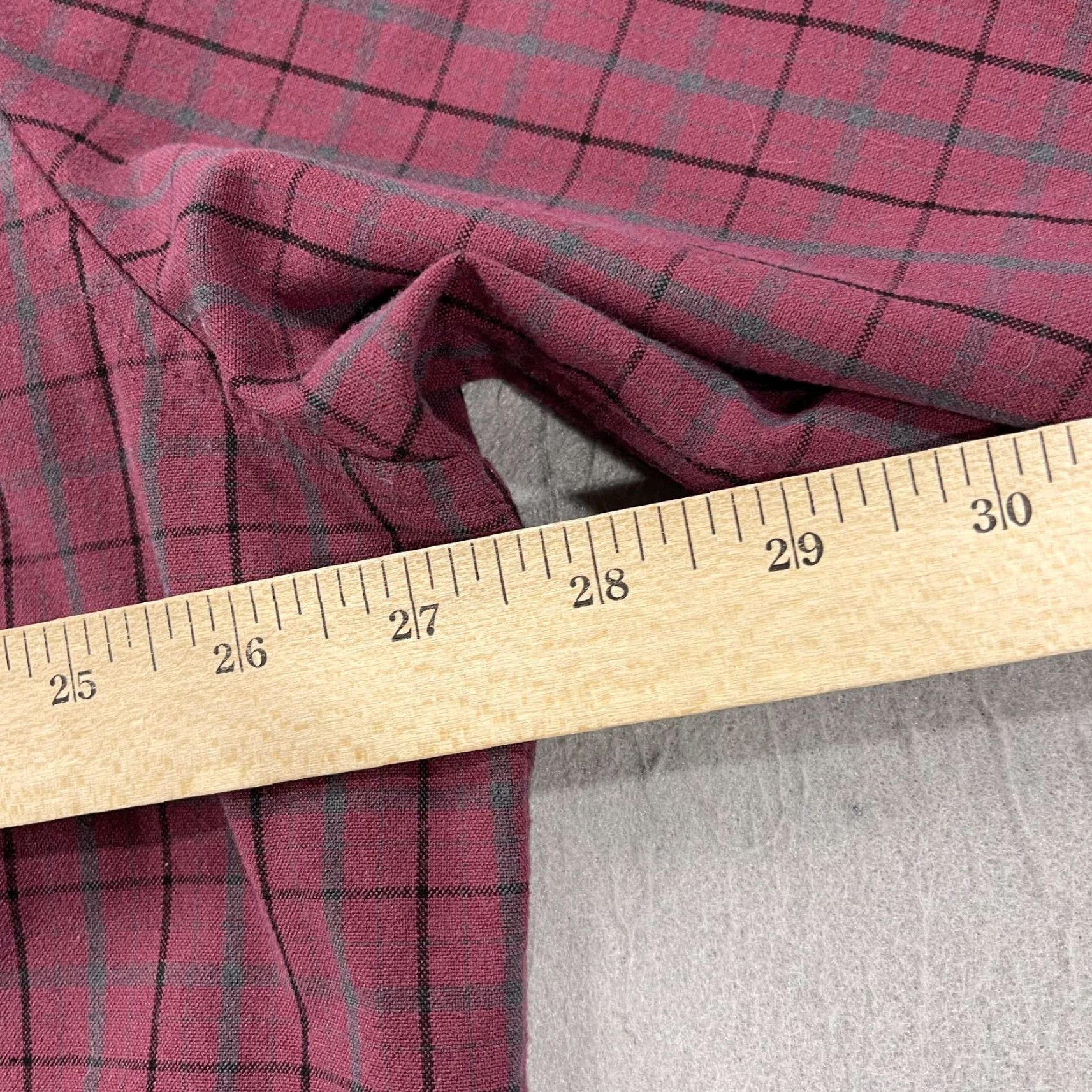 Mizzen+Main Mizzen+Main Shirt Mens 2XL XXL Maroon Purple Check Leeward Stretch Classic Button-Up Casual Business Size US XXL / EU 58 / 5 - 7 Thumbnail