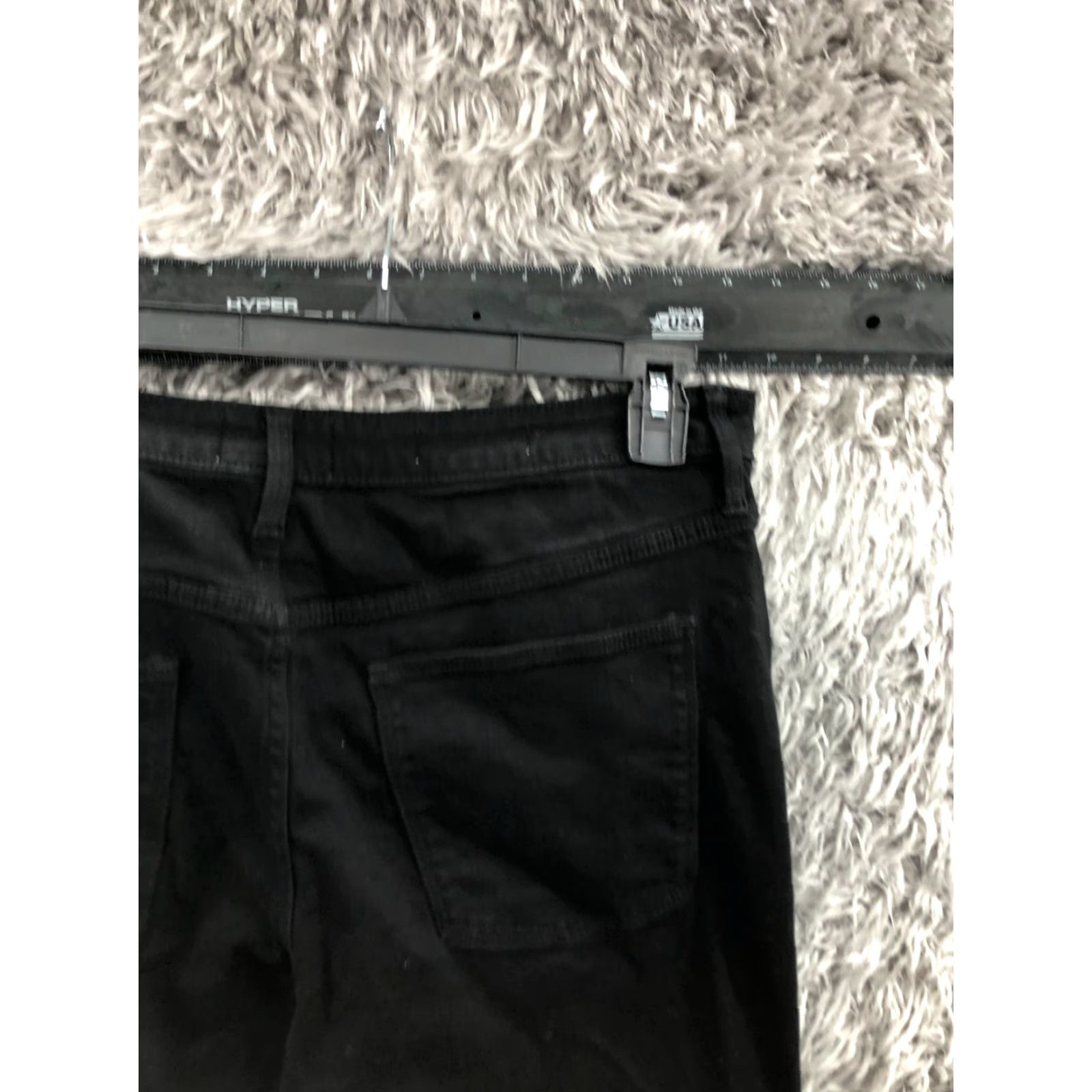 Vintage Universal Thread Jeans Slim Straight High Rise 14 Womens Dark Wash Black Denim 5-Pocket Slimming 25in Inseam Jeans Womens Black Size 36" / US 14 / IT 50 - 6 Thumbnail