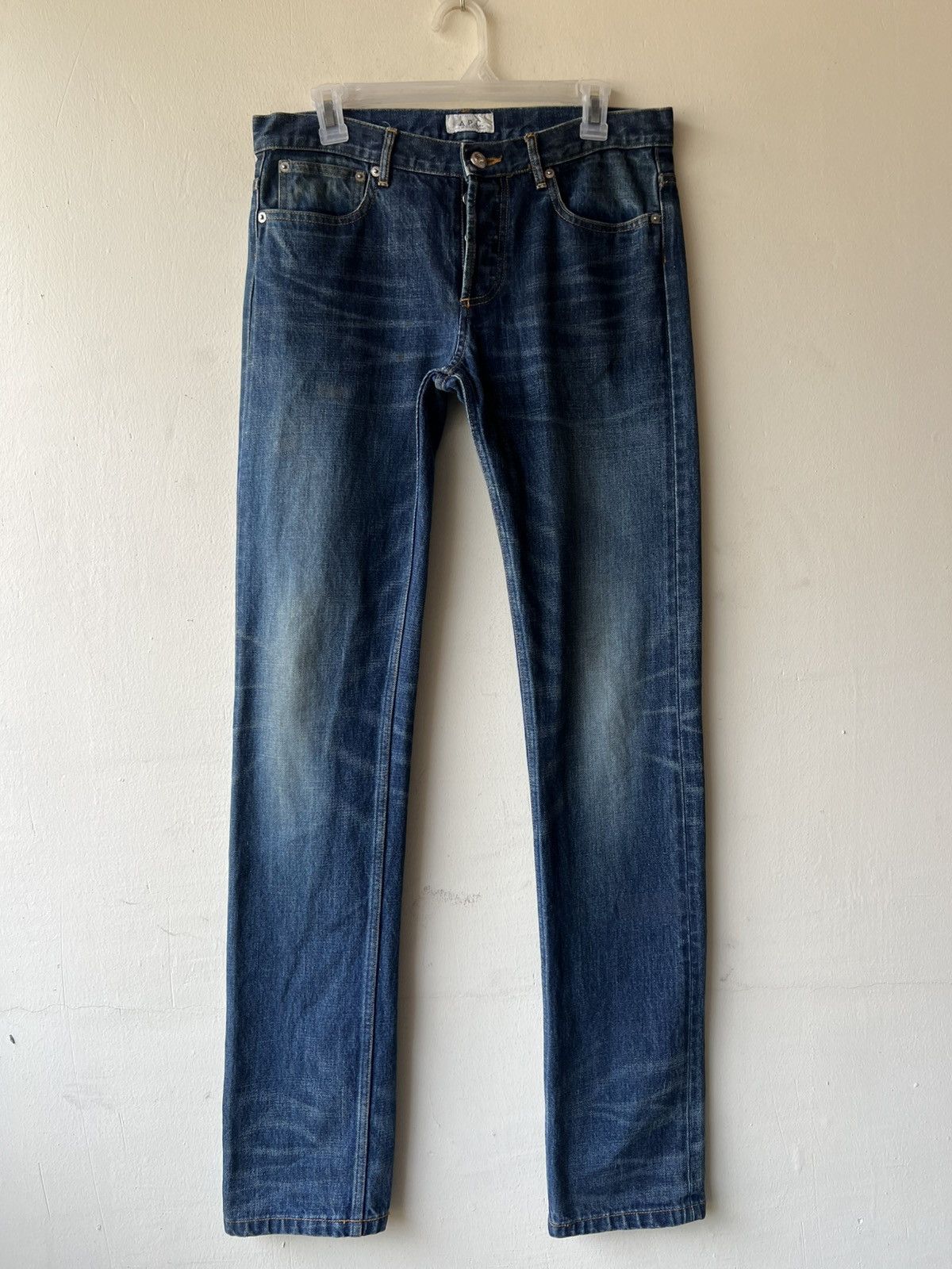 A.P.C. Vintage A.P.C. Aging Mud Faded Denim Selvedge Jeans Size US 29 - 9 Thumbnail