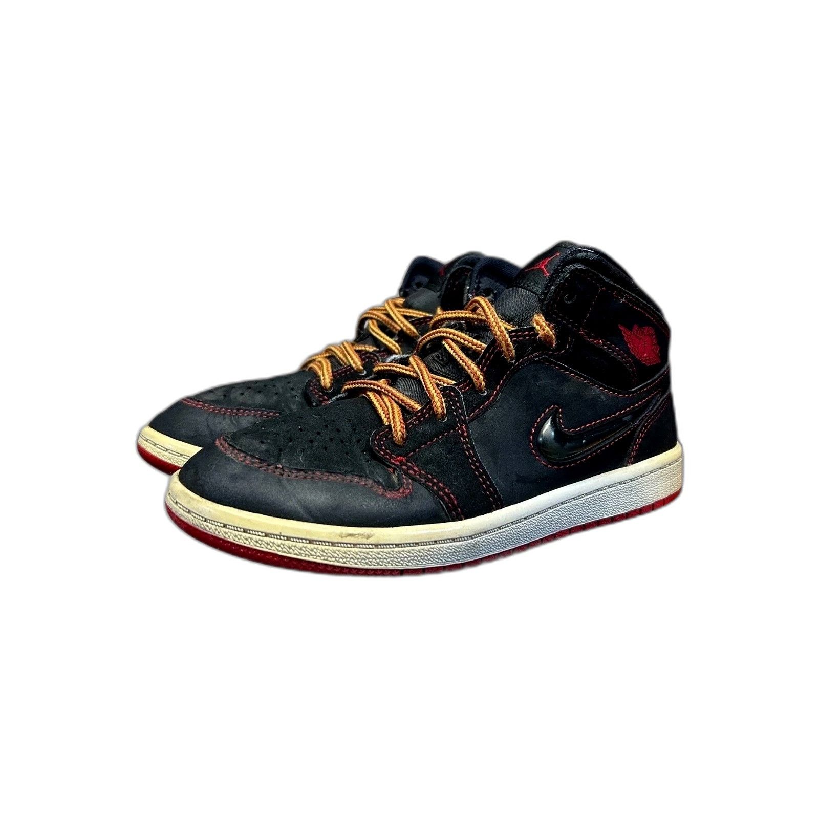 Nike Nike Air Jordan 1 Mid Fearless Youth Shoes CU6619-062 Black Size US XXS / EU 40 - 4 Thumbnail