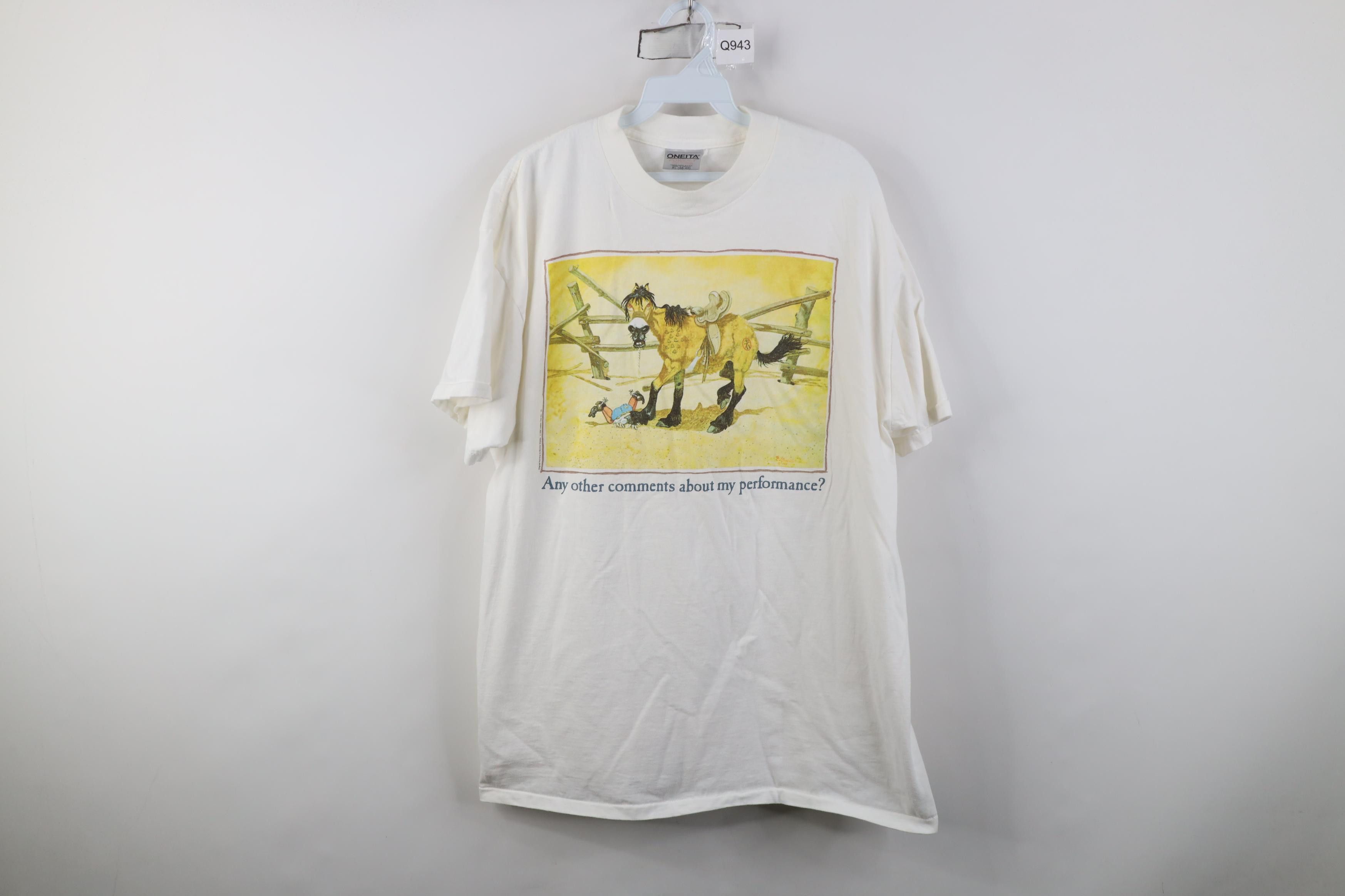 Vintage Vintage 90s Streetwear Cowboy Horse Short Sleeve T-Shirt Size US XL / EU 56 / 4 - 1 Thumbnail
